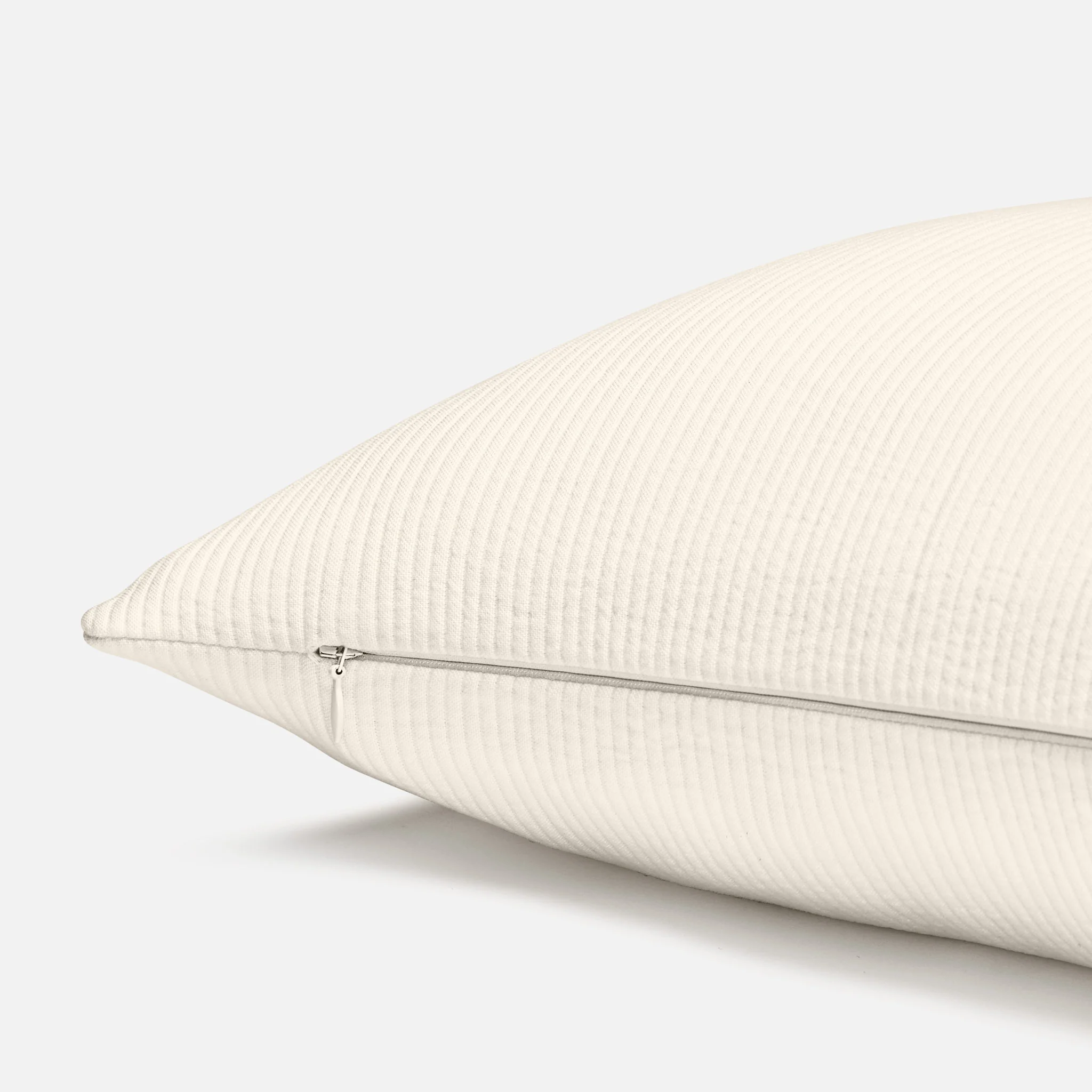 Ribbed Matelasse Lumbar Pillow Cover