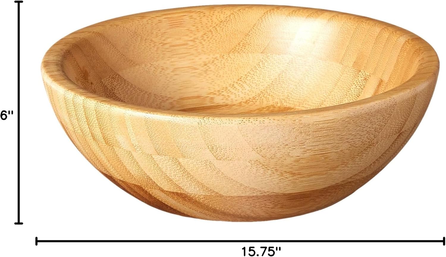 Bamboo Wood Salad Bowl, Large, 7-Piece Set