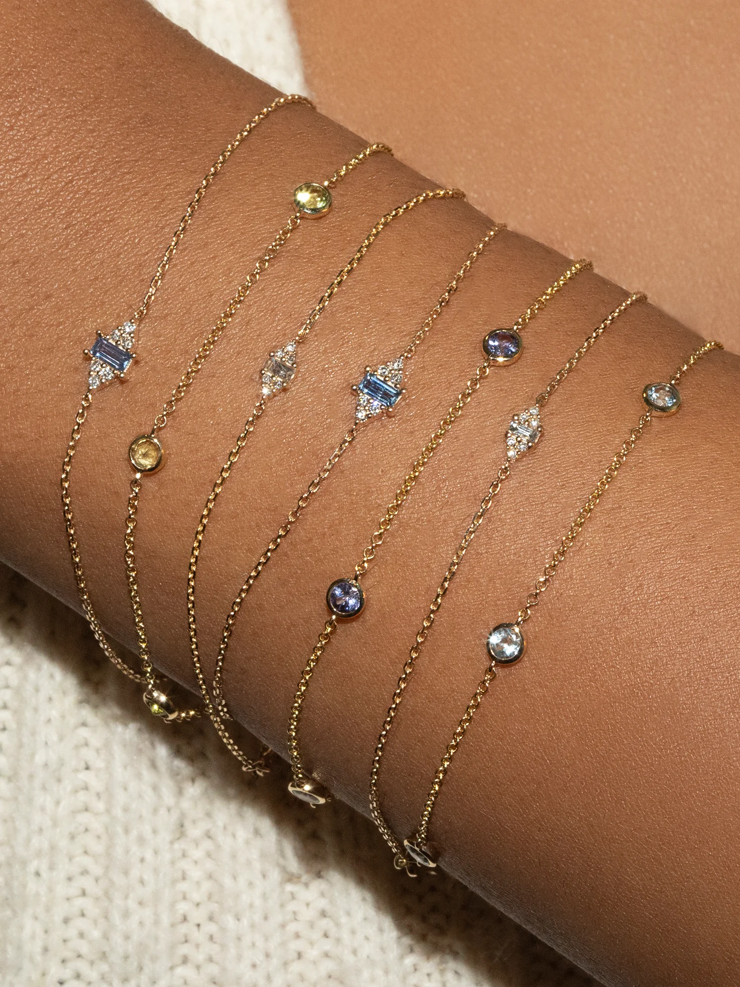 Always On Bezel Bracelet - Peridot / 14k Yellow Gold