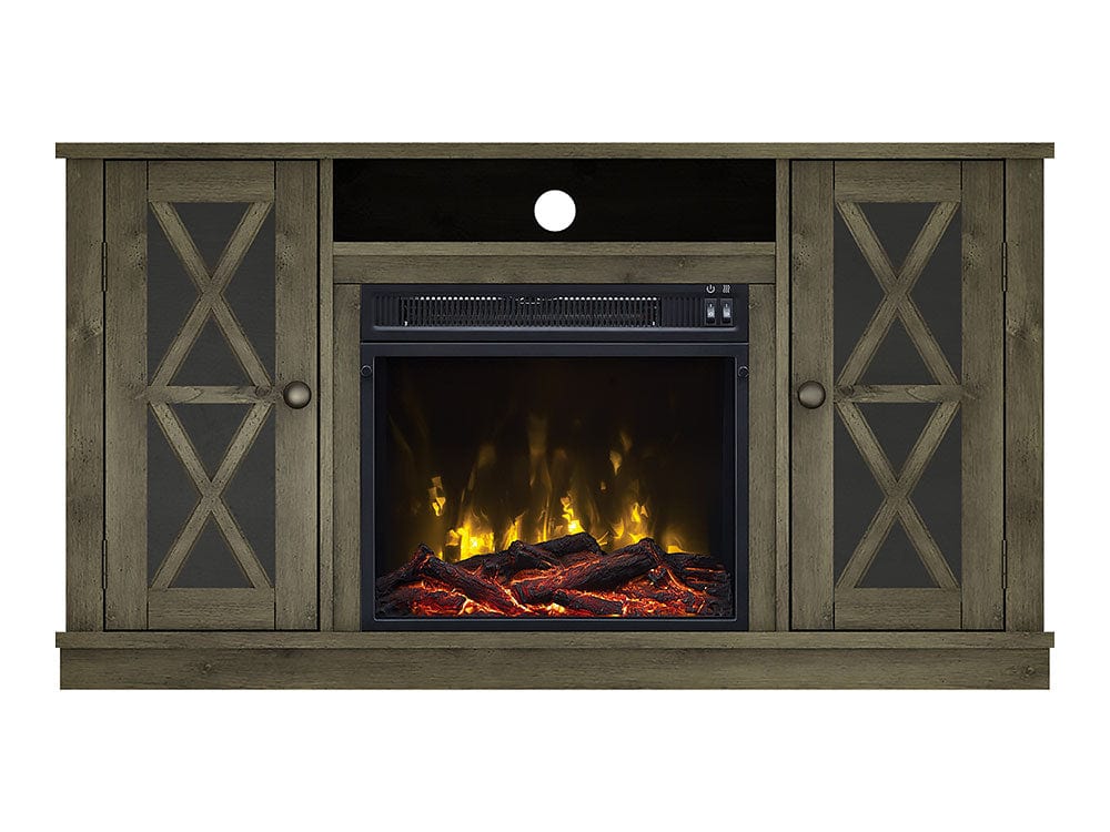 Willis Electric Fireplace Media Console in Spanish Gray