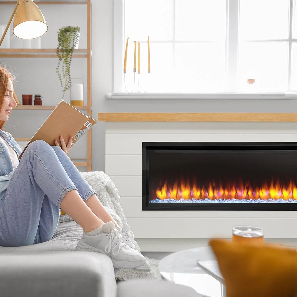 SimpliFire Boyd Modern Farmhouse Electric Fireplace Mantel Package