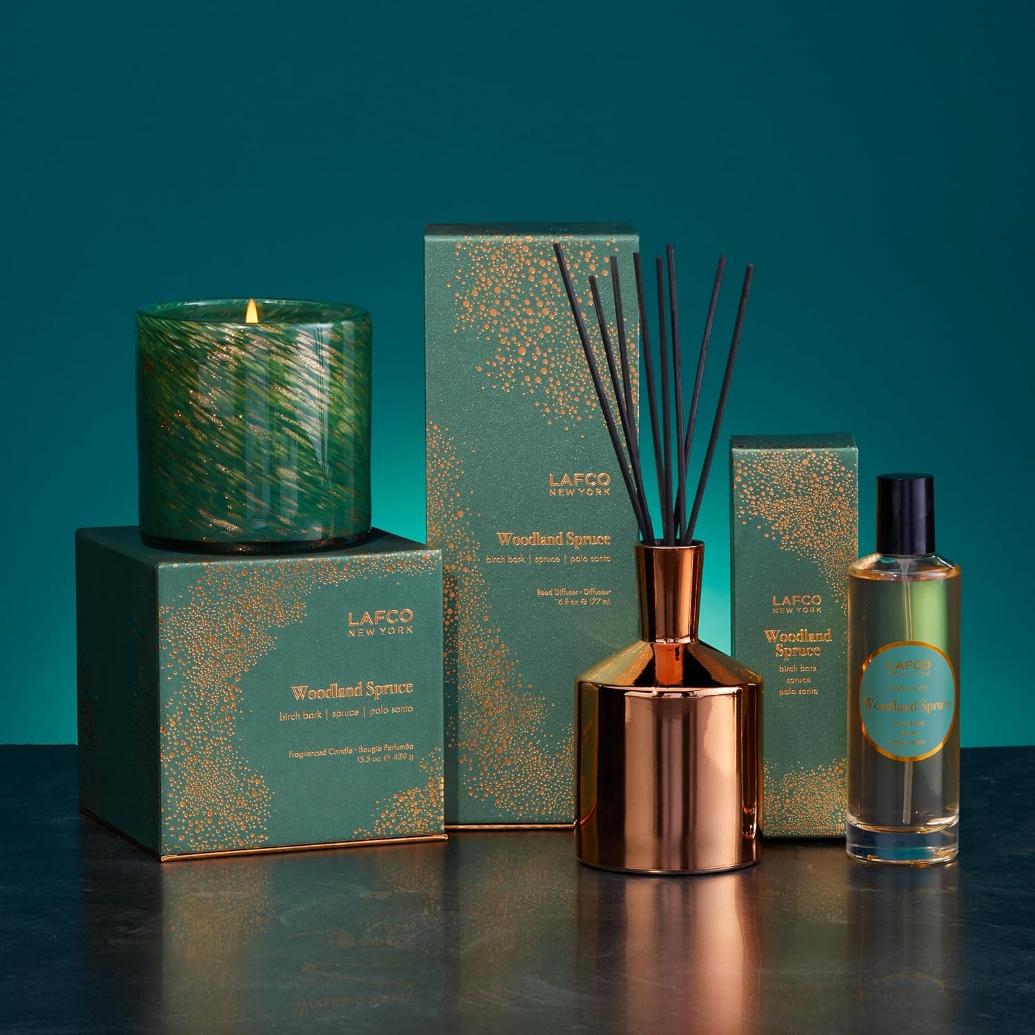 Holiday Candle, 15.5 oz - 90-Hour Burn Time - Reusable, Hand Blown Glass Vessel - Made in The USA