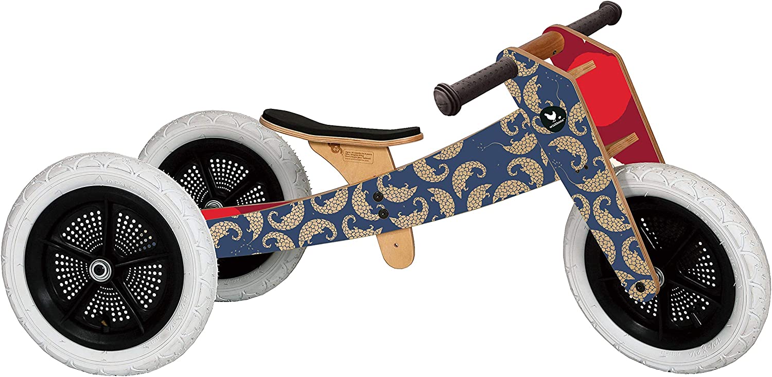 Bike 3 in 1 Wooden Balance Bike and Walker, Ages 1 to 5 Years