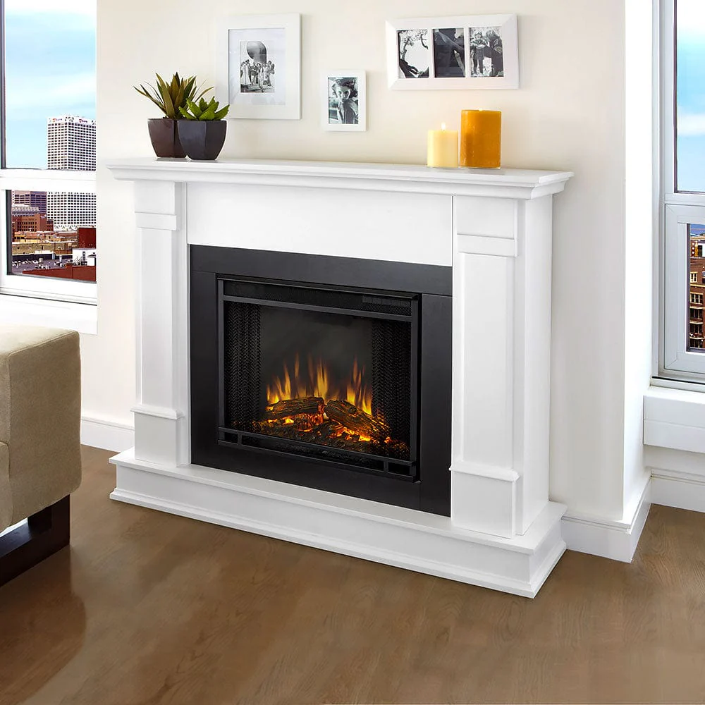 Silverton Electric Fireplace Mantel Package in Black