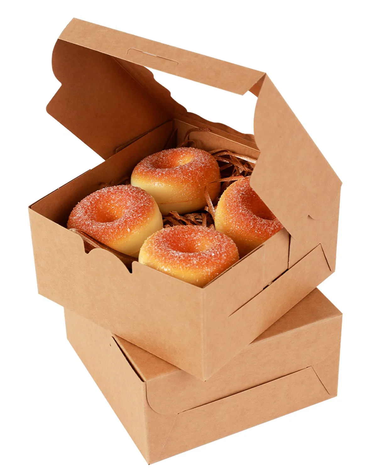 Cookie Boxes With Window, 60packs 6x6x3