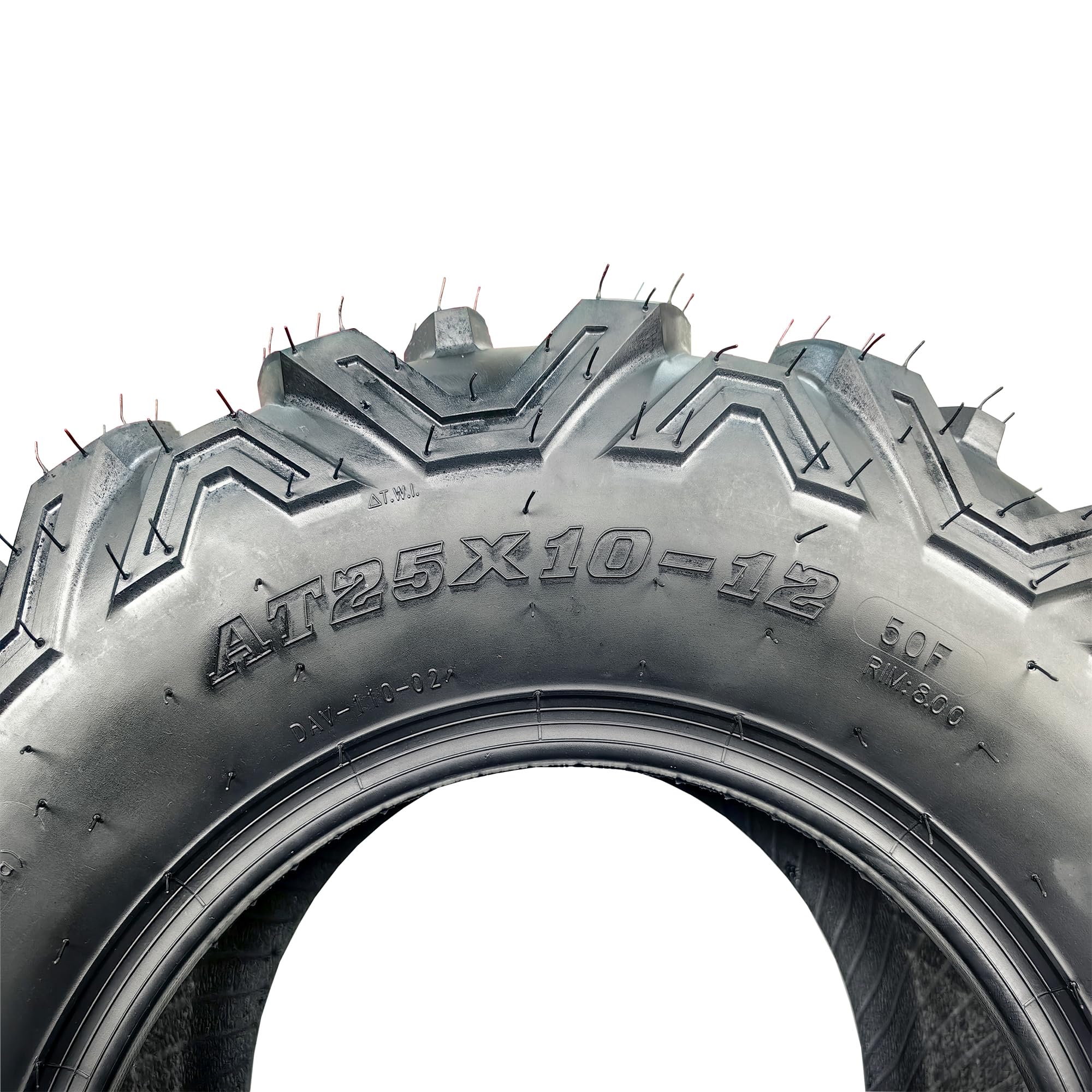 Garvee 2 Pack 25x10-12 ATV Tires All Terrain 6PR Mud Sand Off-Road Tires Durable Black