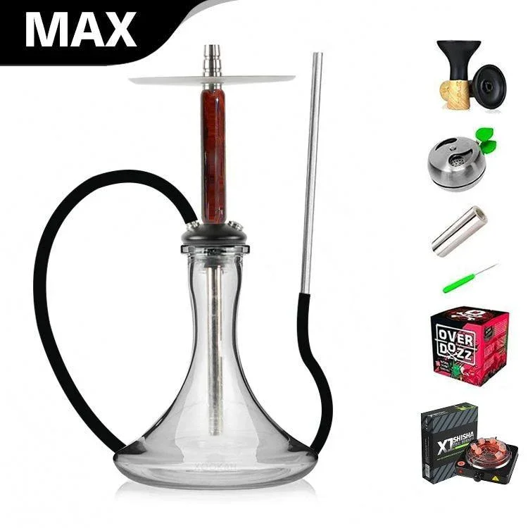 Marowood Stick Hookah With Base Set - Red Resin