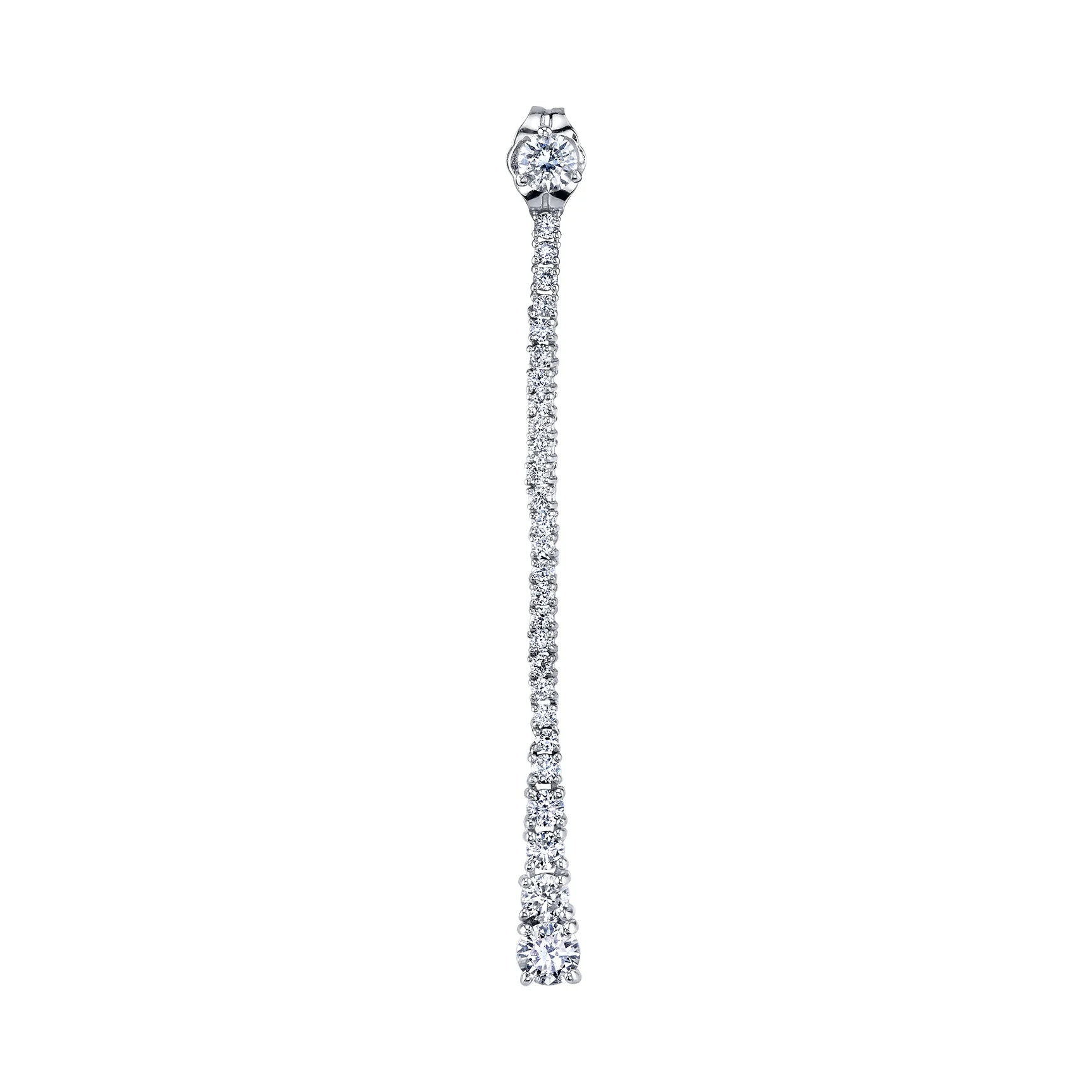 Dew Drop Earring - White Diamond / 14k White Gold