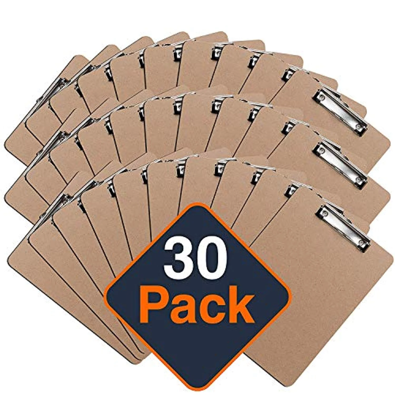 Clipboards, ECO Friendly Hardboard Clipboard 30 Pack