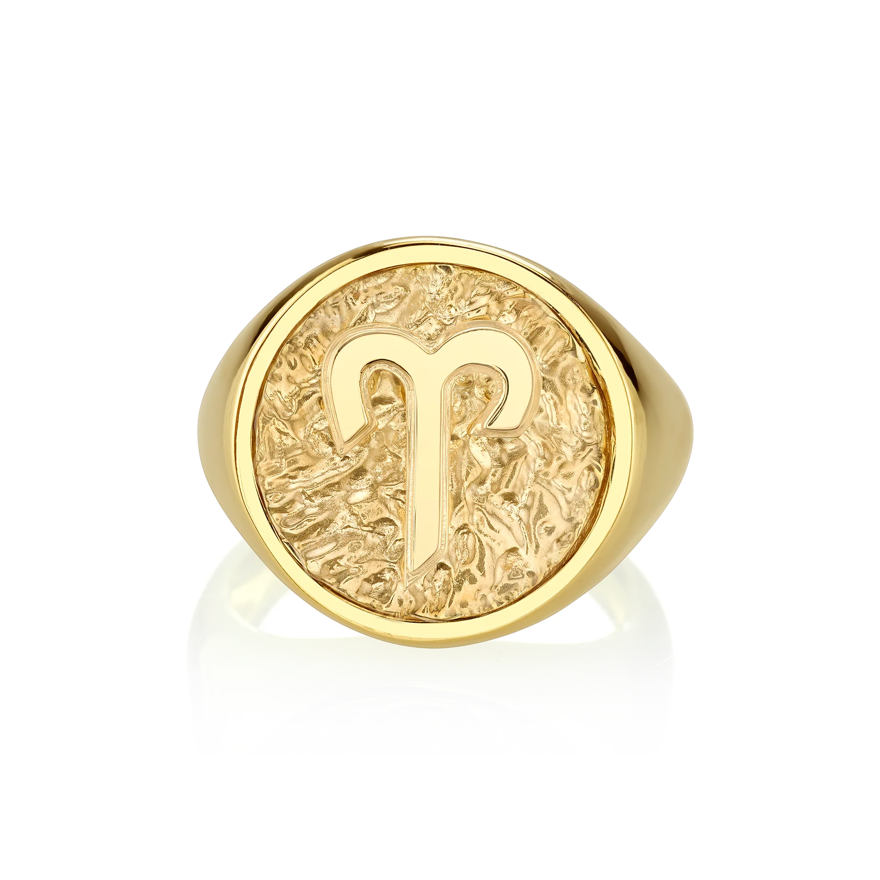 Zodiac Coin Ring - 14k Yellow Gold