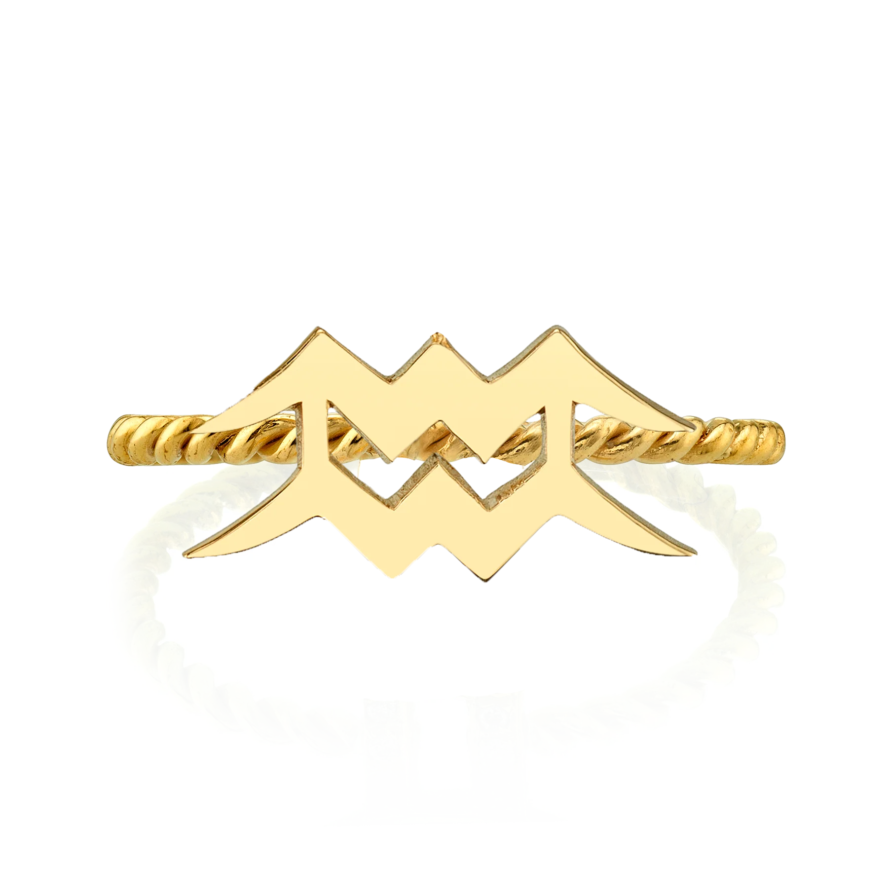 Zodiac Station Ring - 14k Yellow Gold
