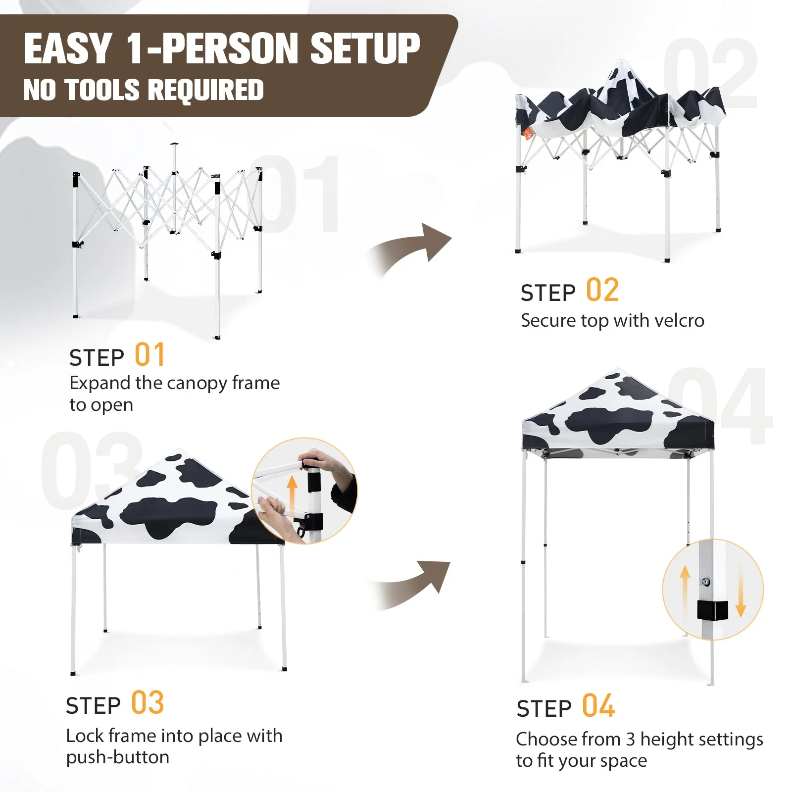 5x5 Pop Up Canopy Tent Instant Outdoor Canopy