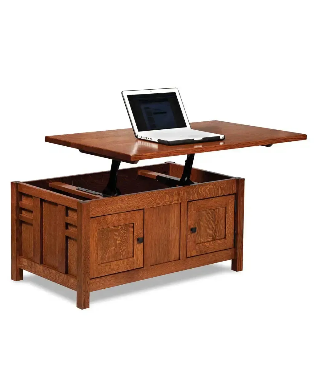 Amish Kascade Enclosed Lift Top Coffee Table with Doors