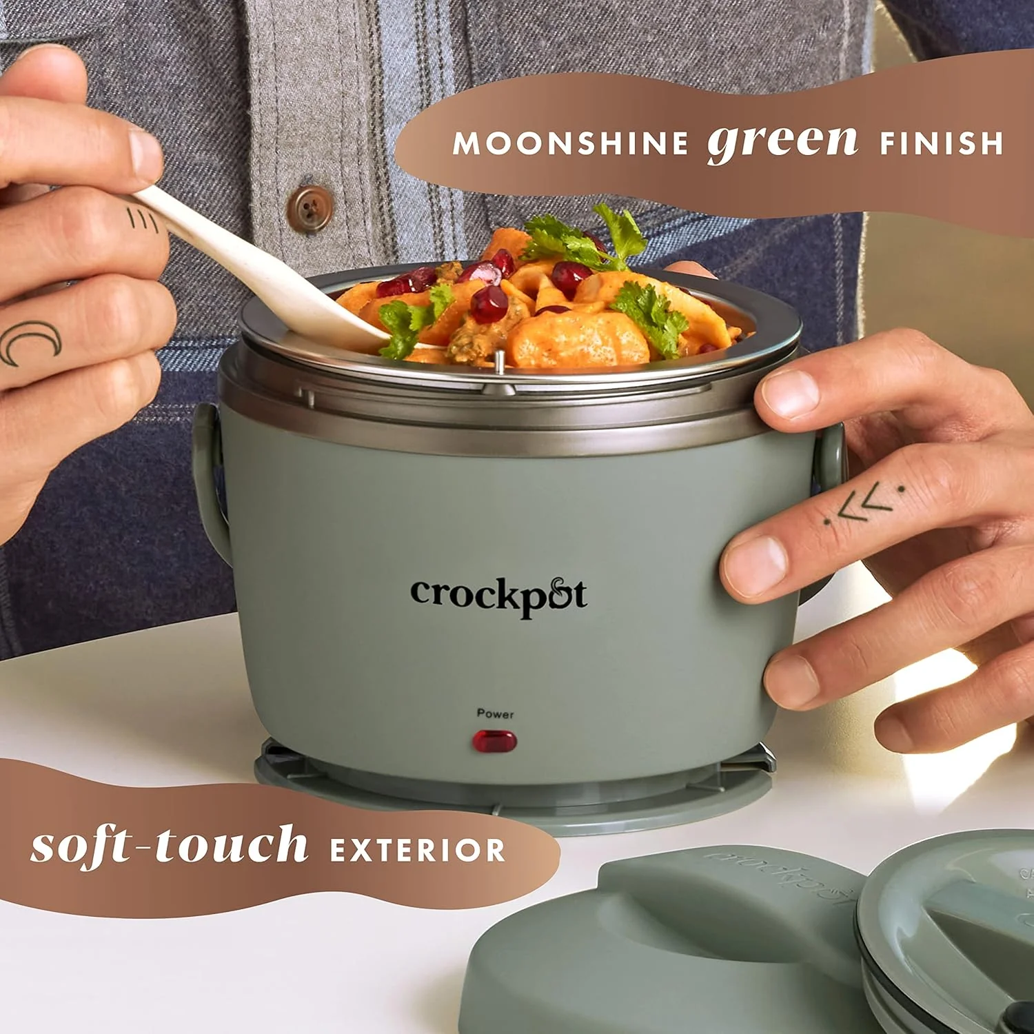 Electric Lunch Box, 20oz Food Warmer, Spill-Free, Dishwasher-Safe, Warm & Travel-Ready