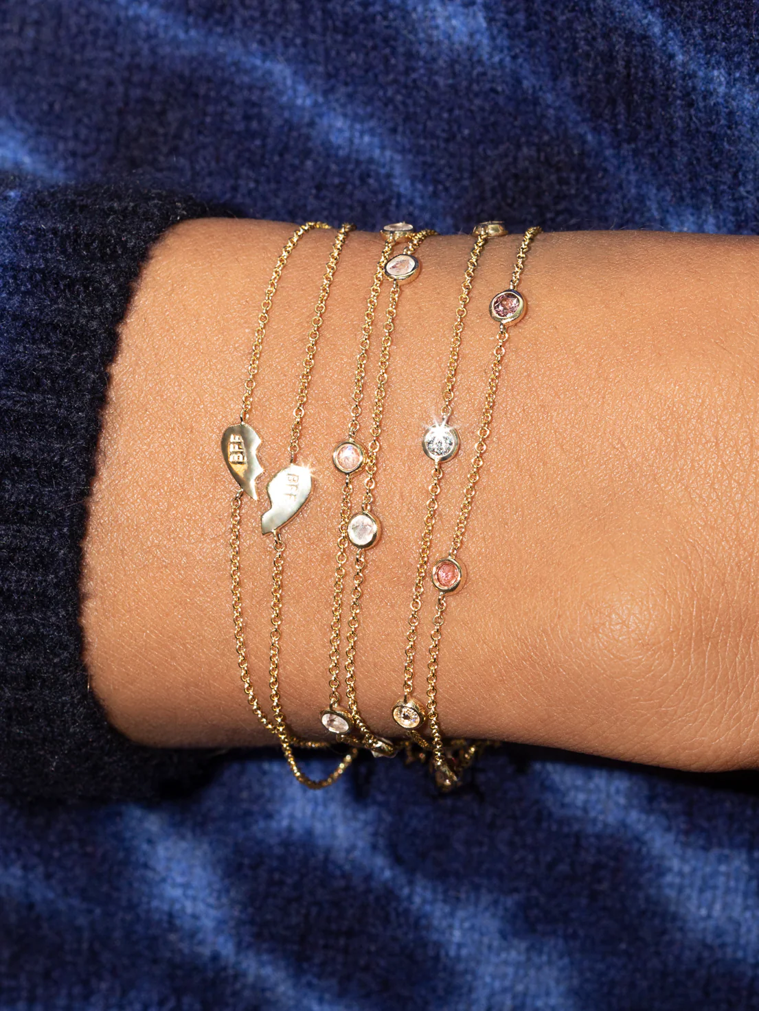 Always On Bezel Bracelet - Pink Tourmaline / 14k Yellow Gold