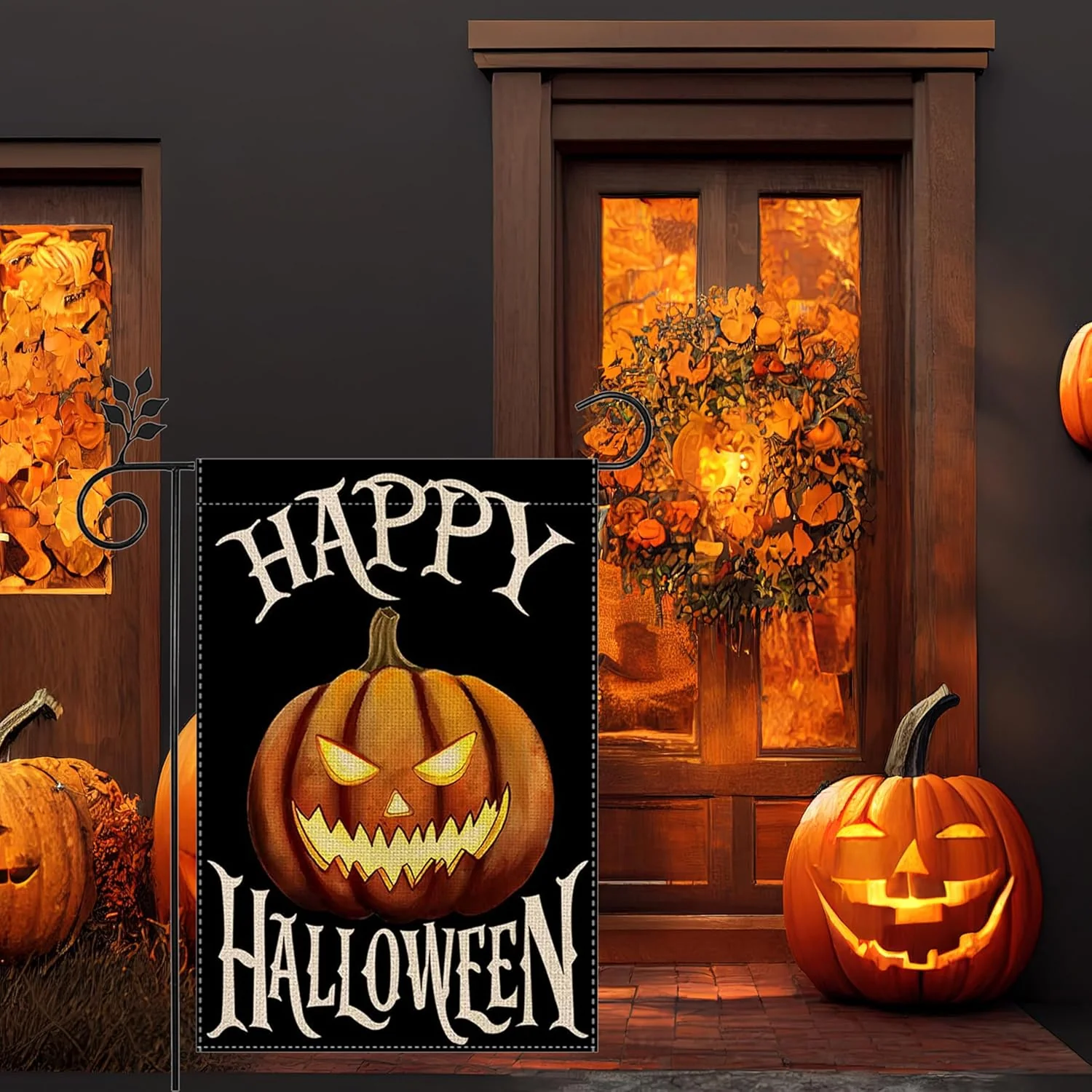 Halloween Garden Flag 12x18 Inch, Vertical Double Sided, 6Pcs