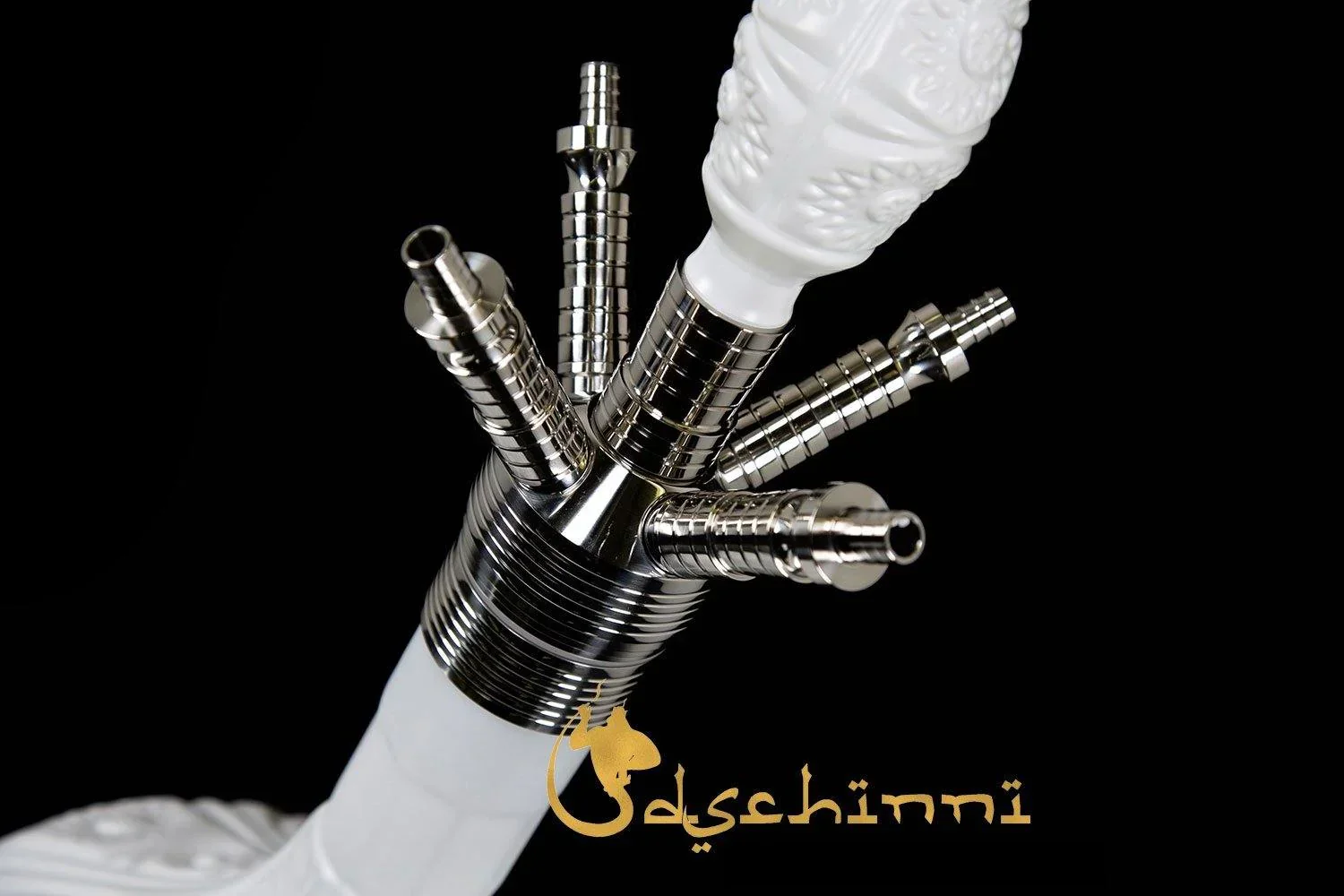 Dschinni Baba Crystal White Silver Hookah