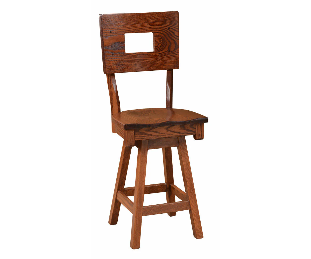 Amish Moline Swivel Bar Chair