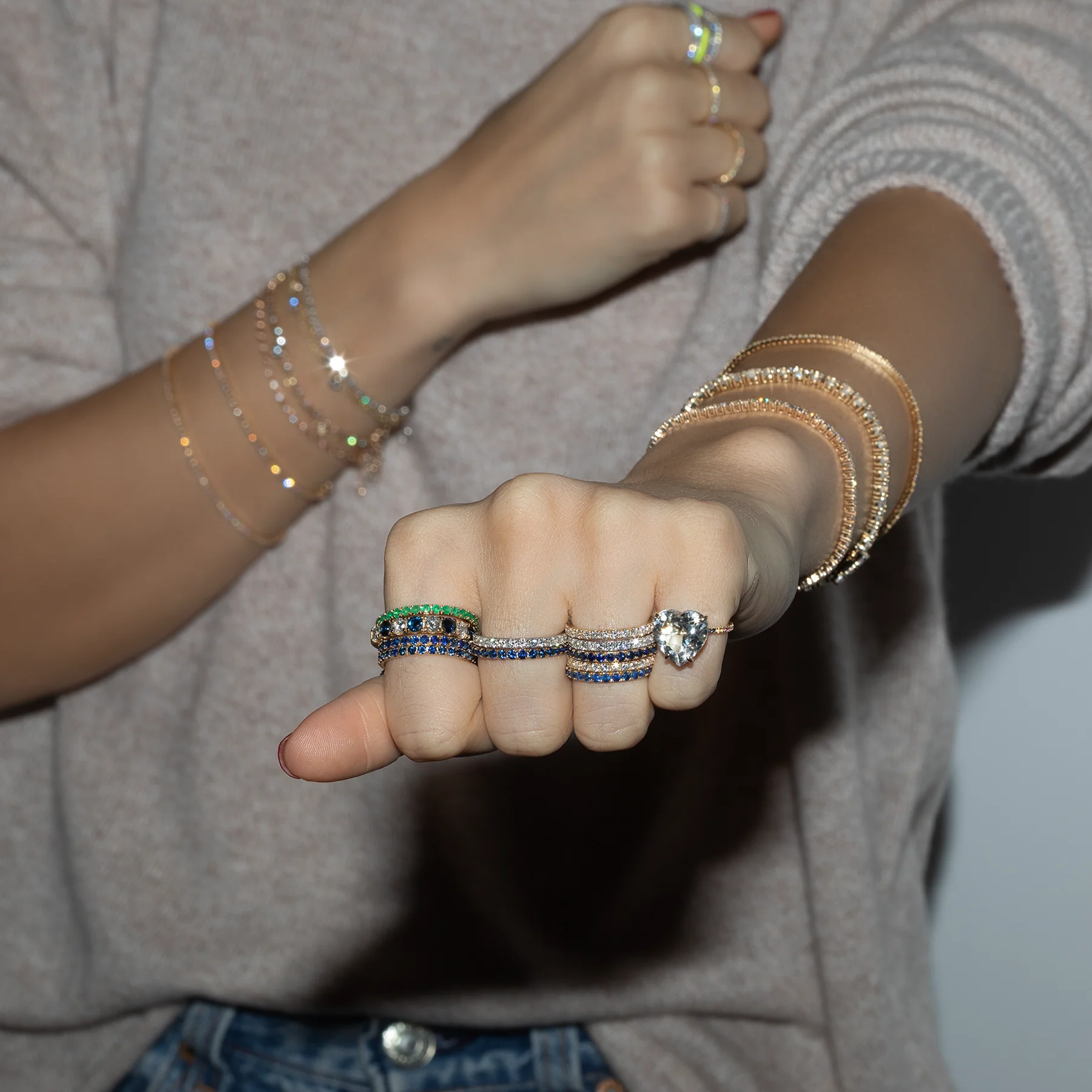 Biggie Eternity Band - Blue Sapphire / 14k Yellow Gold