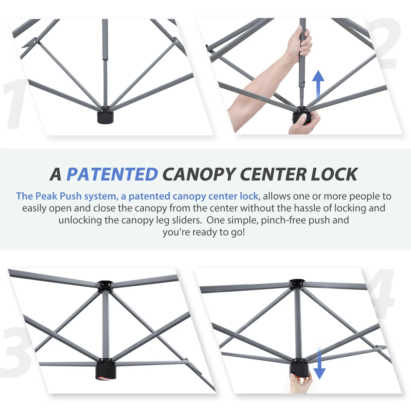 13x13 Straight Leg Pop Up Canopy Tent with 169 sqft of Shade