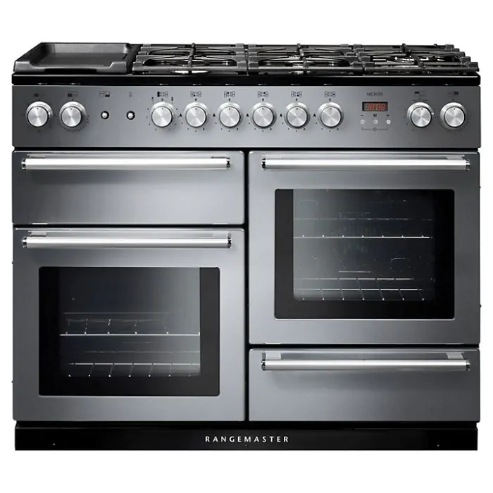 Rangemaster Nexus 110cm Dual Fuel Range Cooker | Stainless Steel/Chrome | NEX110DFFSS/C