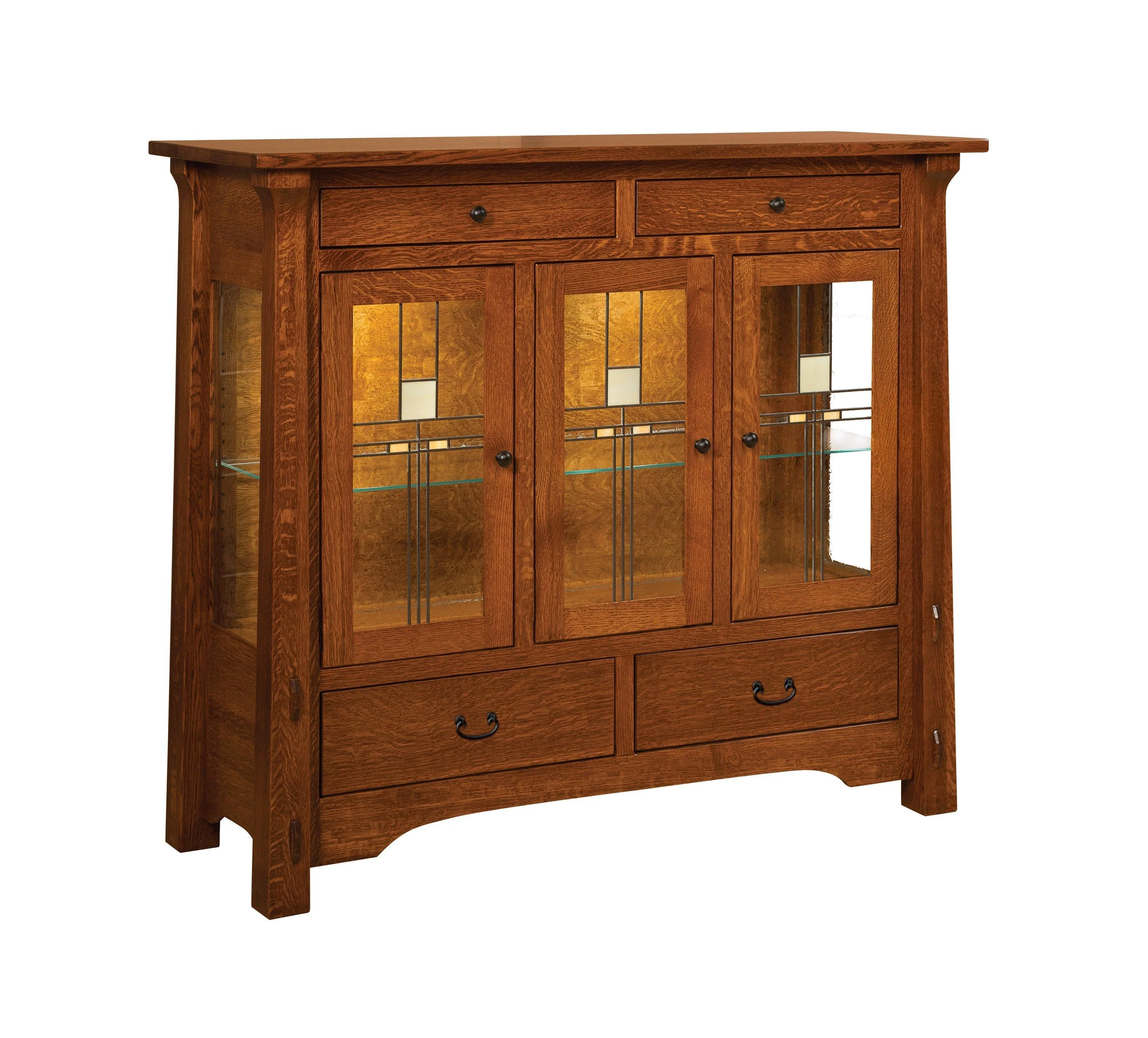 Amish Manitoba Four Drawer Three Door High Buffet