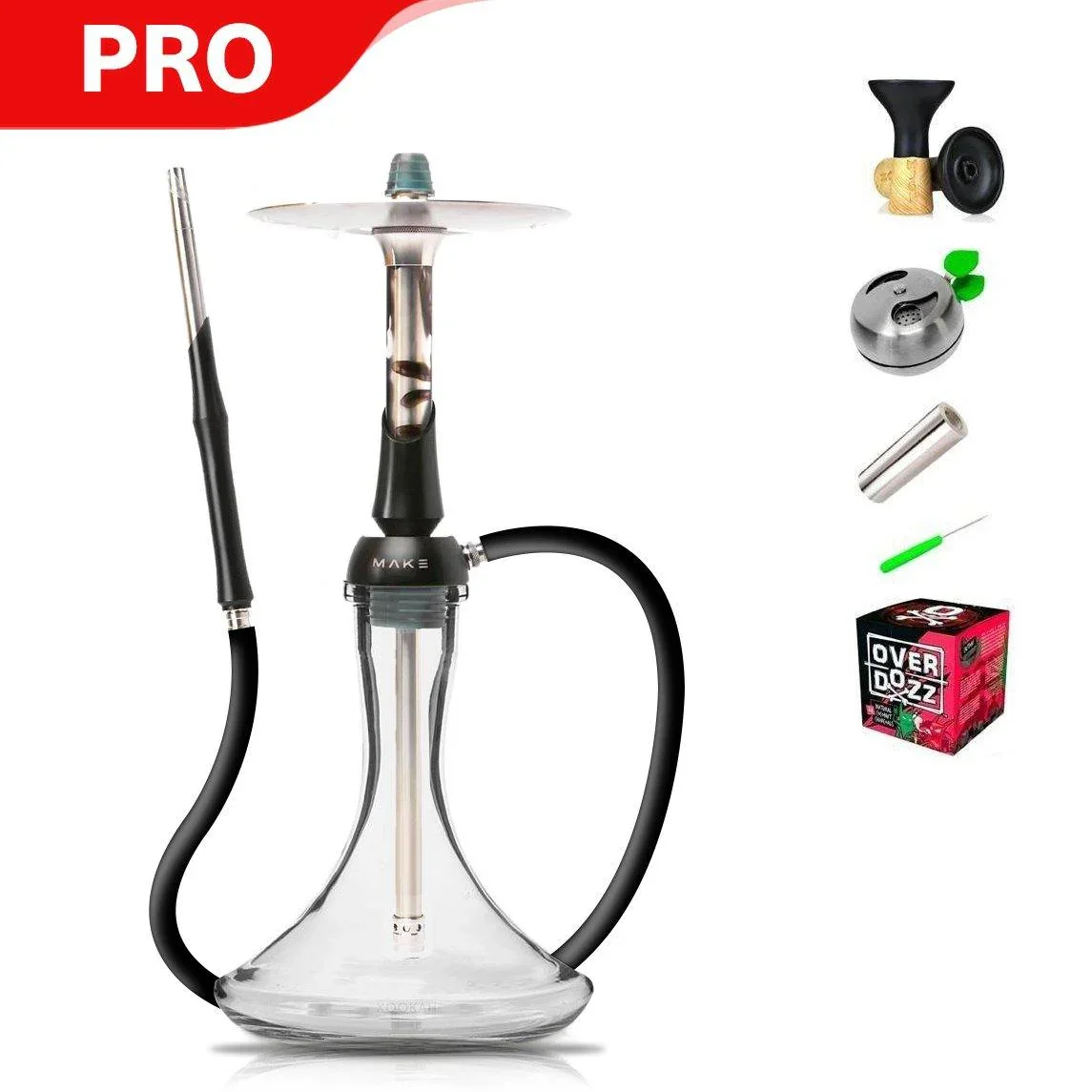 Make Hookah With Base Shisha Set - Silver Acrylic