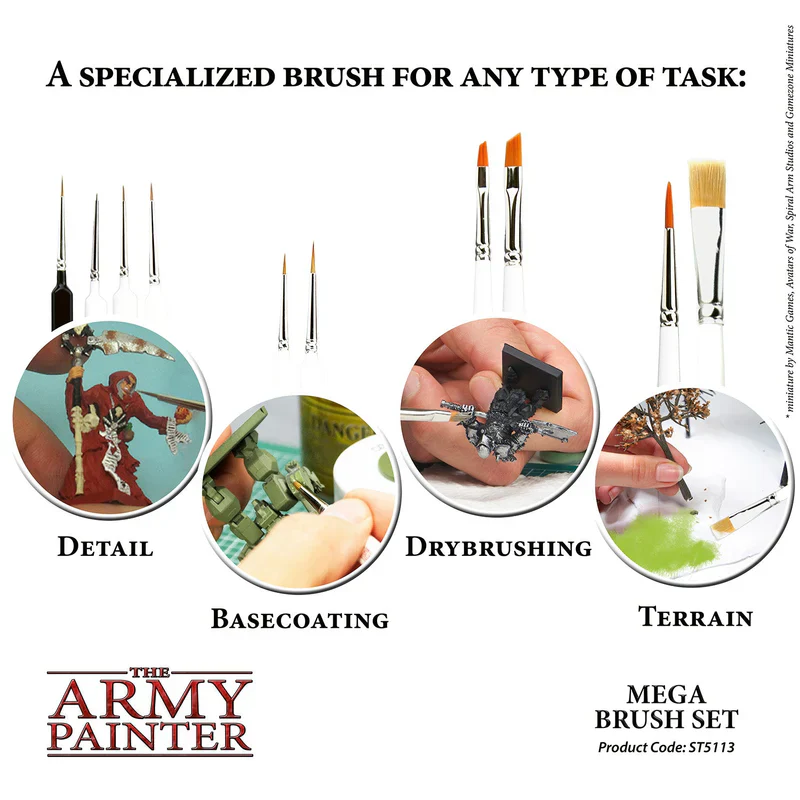 Army Painter Tools: Mega Brush Set