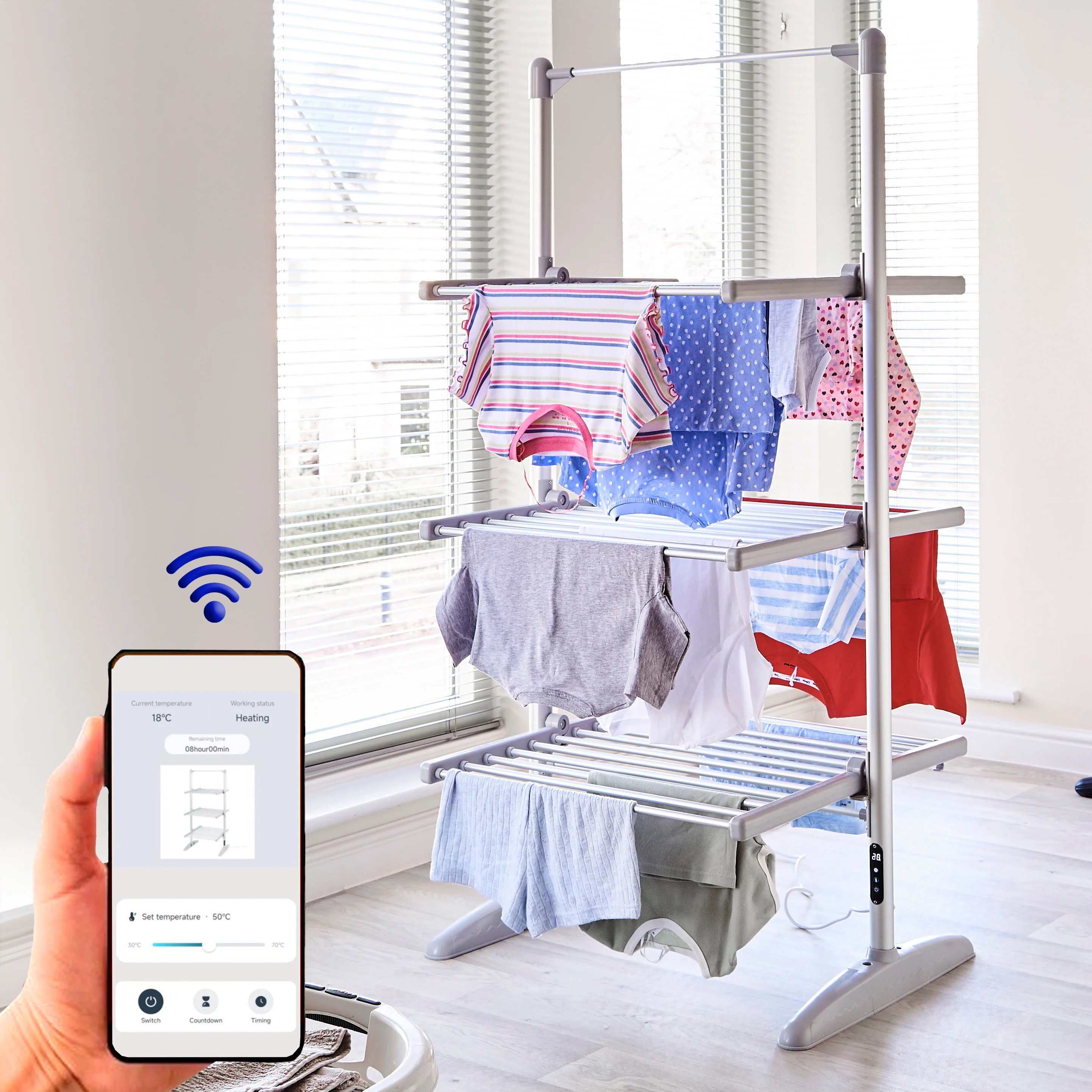 Neo Smart Wifi Indoor Electric 3 Tier Airer