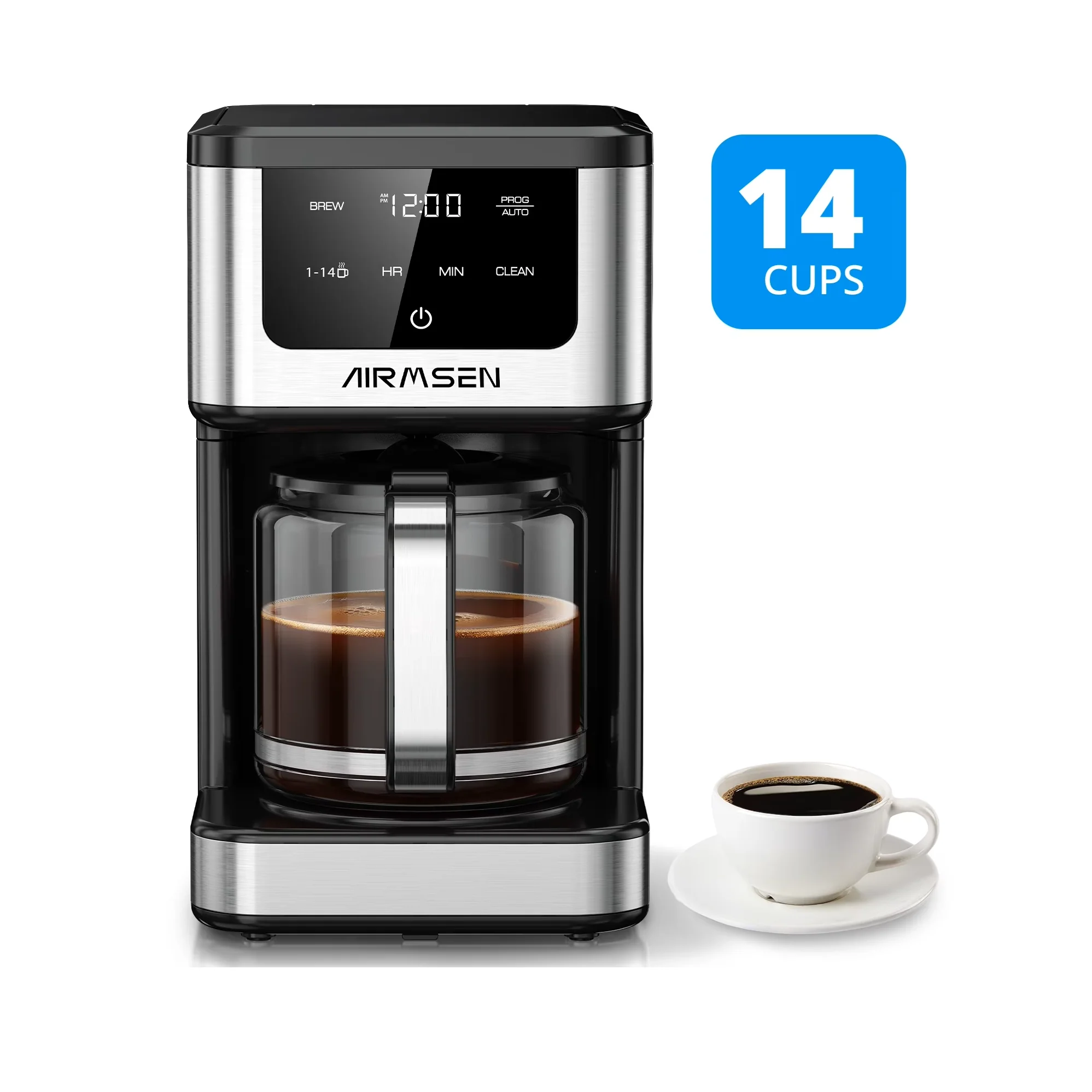 AIRMSEN 14-Cup Programmable Drip Coffee Maker