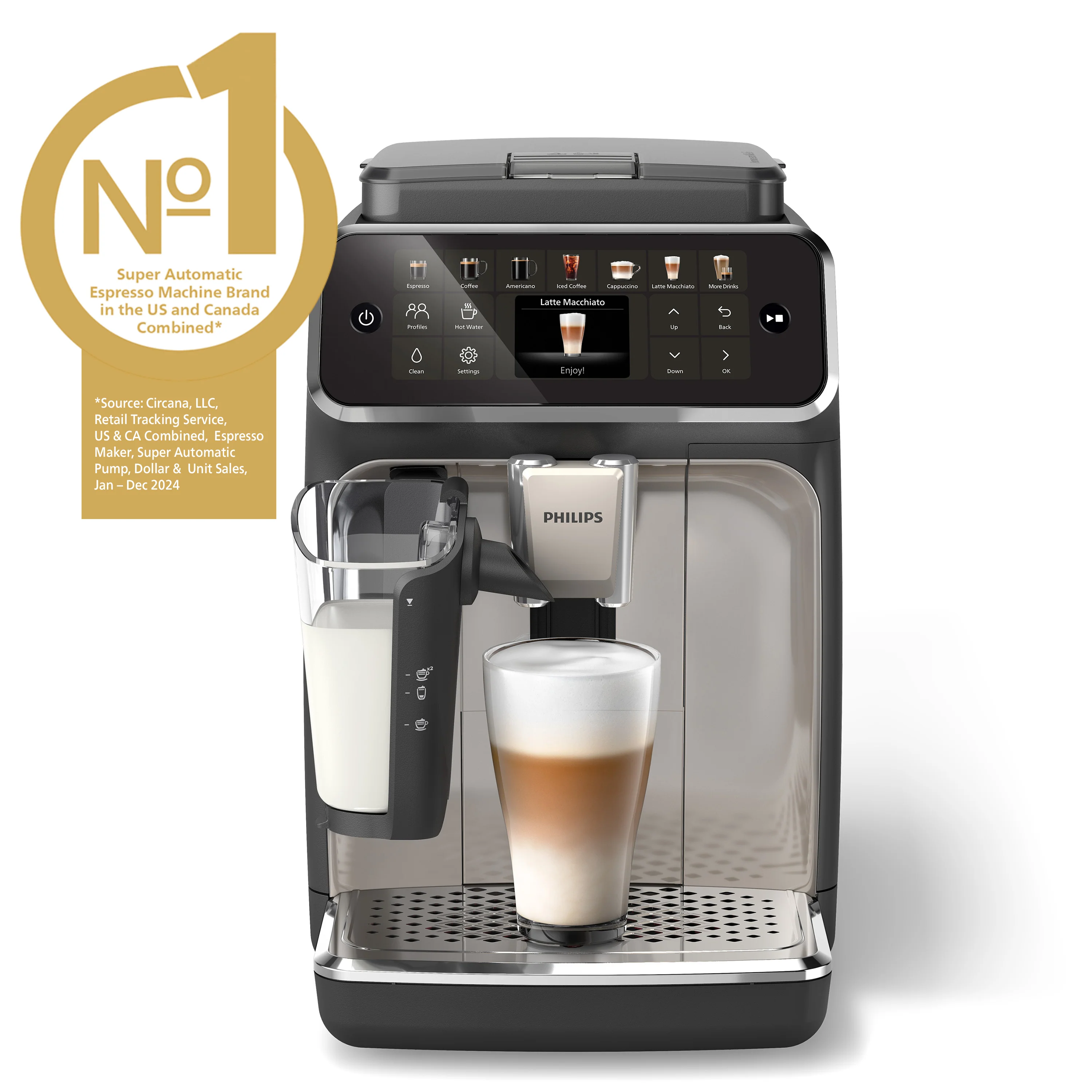 Philips 4400 Series Fully Automatic Espresso Machine - LatteGo