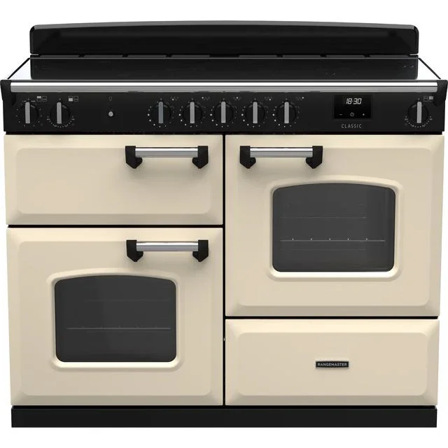 Rangemaster  Classic 110cm Induction Range Cooker - Cream/Chrome Trim | CLO110EIPPCR/CM1