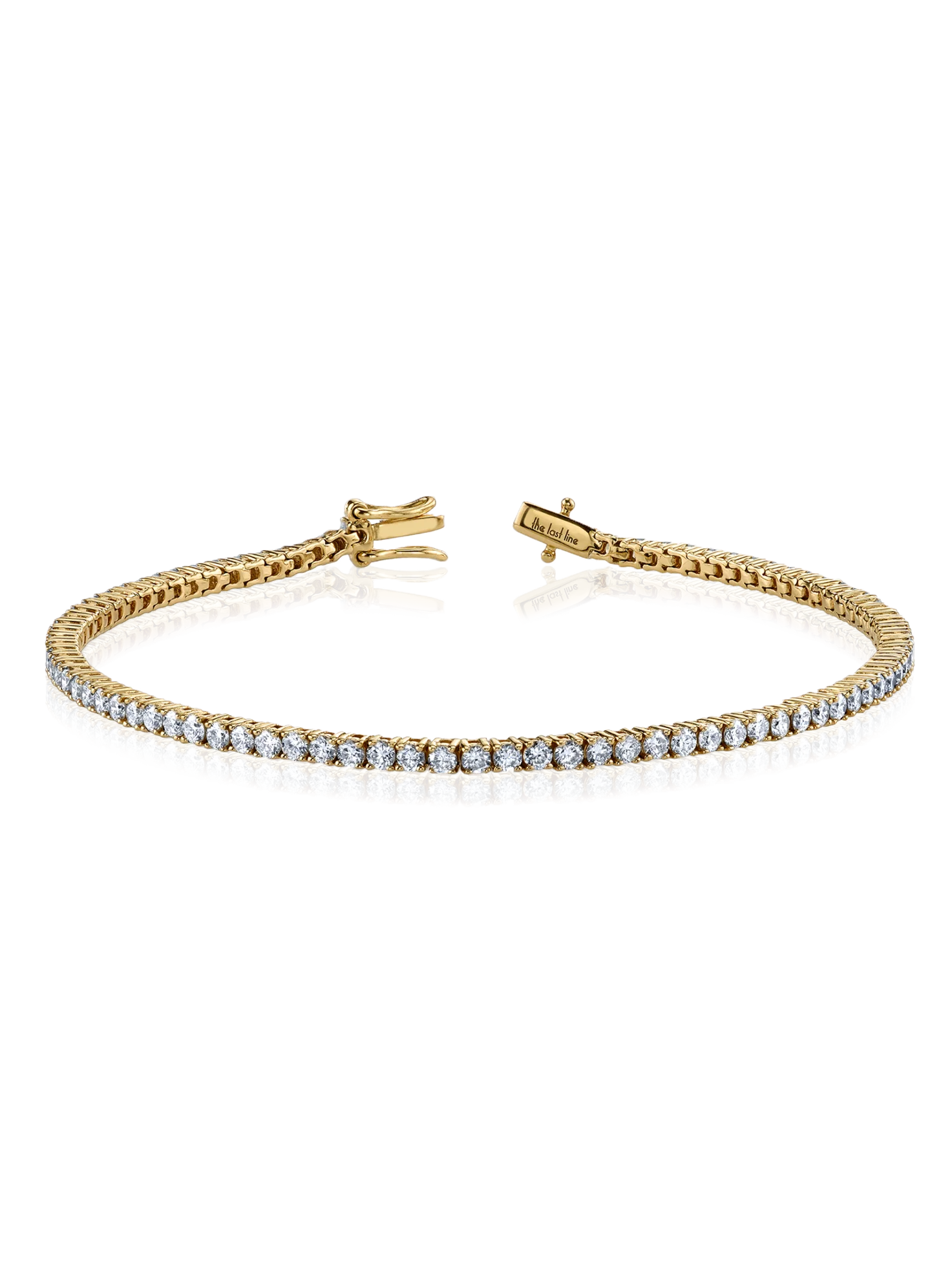 The Perfect Tennis Bracelet - White Diamond / 14k Yellow Gold
