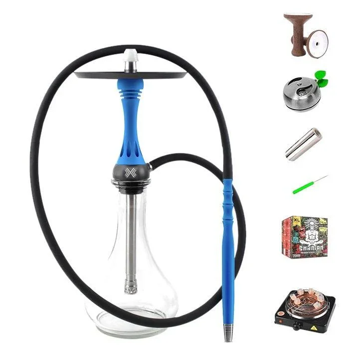 Alpha Hookah X Set - Matt Blue