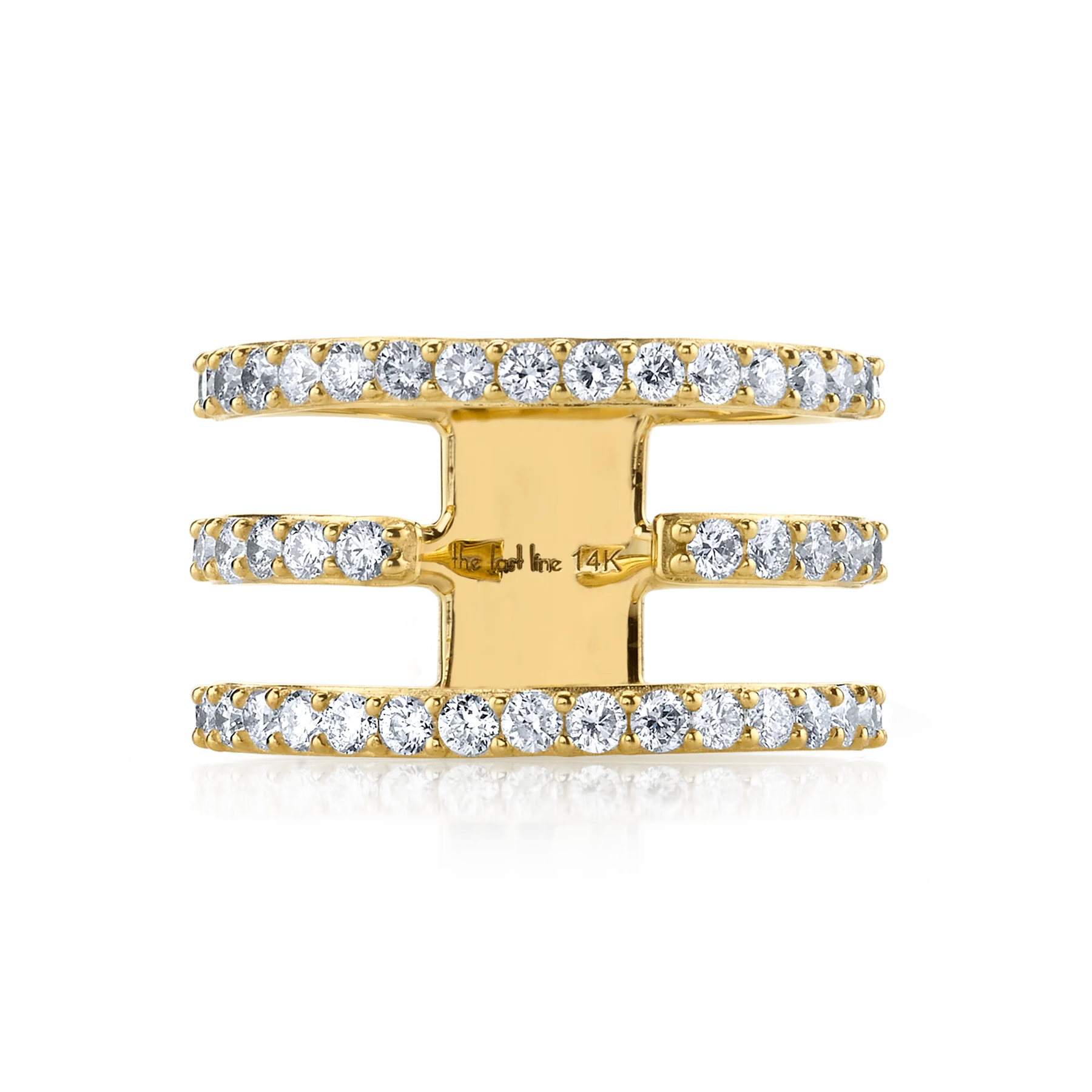 Split Eternity Band - White Diamond / 14k Yellow Gold
