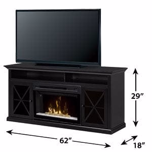 Newman Electric Fireplace Media Console w/ Acrylic Ice in Espresso