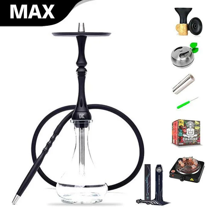 Alpha Hookah Kappa Set - Matt Black