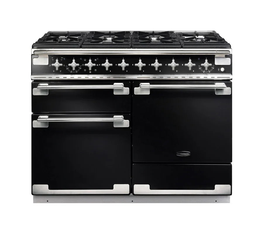 Rangemaster Elise 110cm Dual Fuel Range Cooker Black | ELS110DFFGB