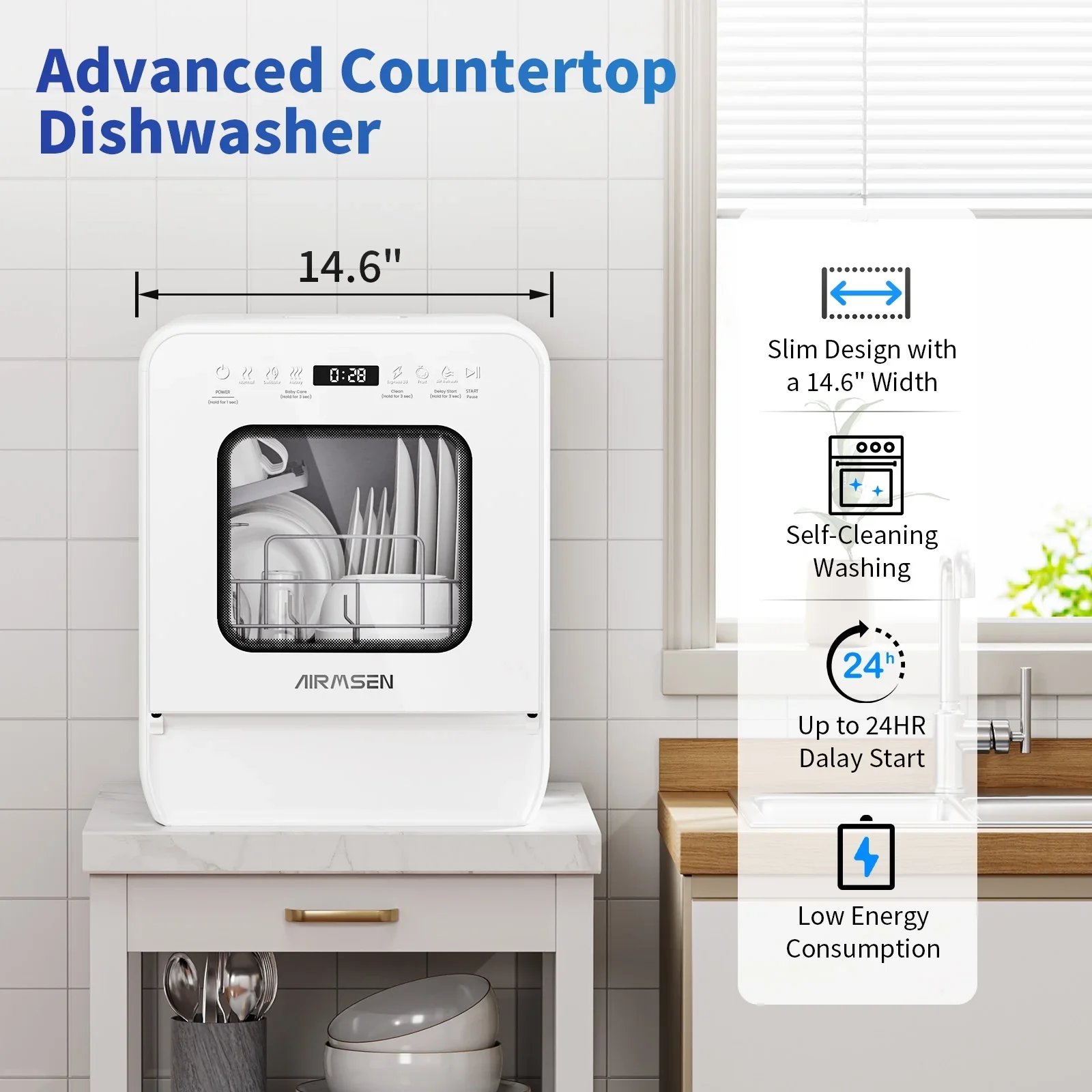 Portable Dishwasher with Built-in Water Tank ZMW-DTHC01