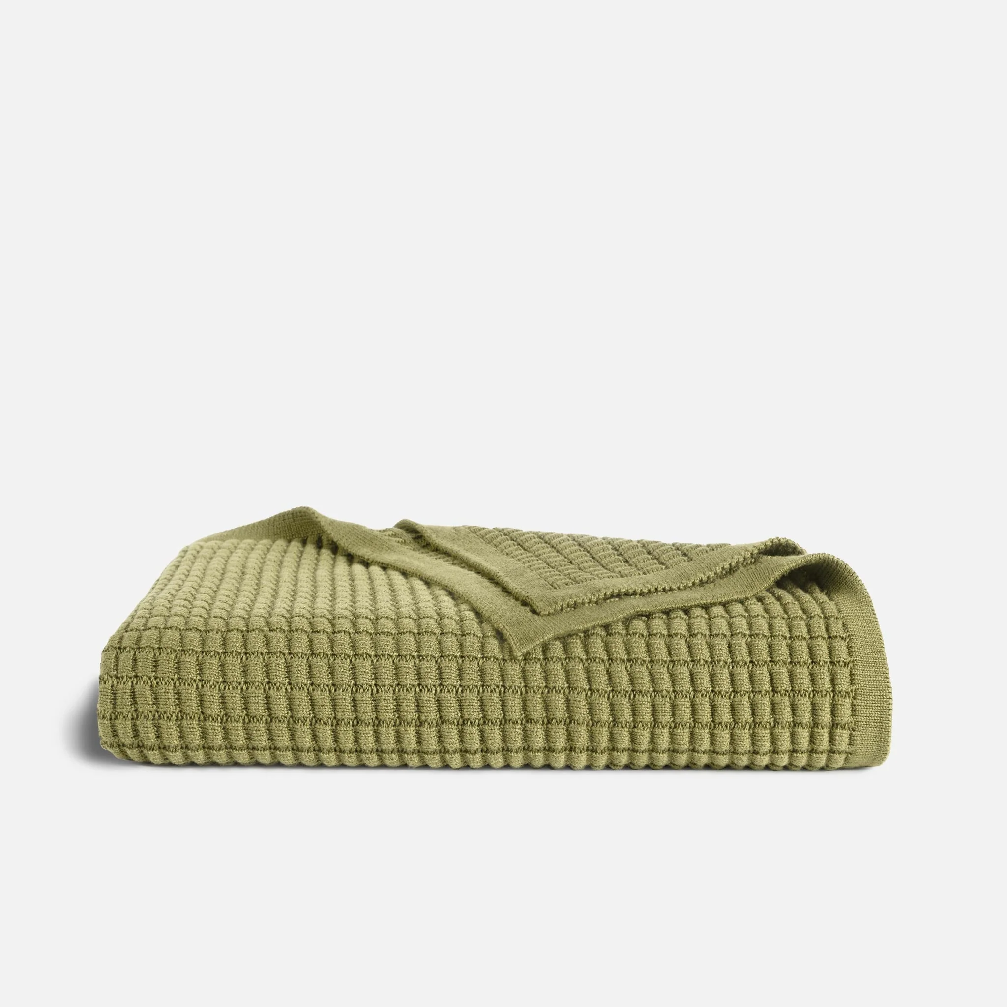 Grid Knit Cotton Throw Blanket - Last Call