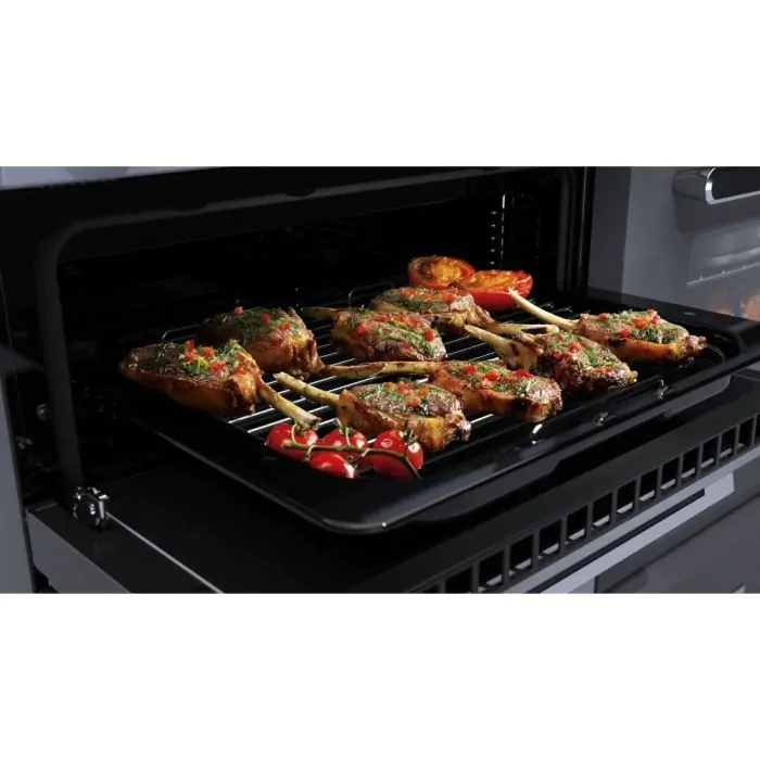 Rangemaster Estel Deluxe 90cm Dual Fuel Range Cooker Slate/Chrome | ESDL90DFPSLT/CM1
