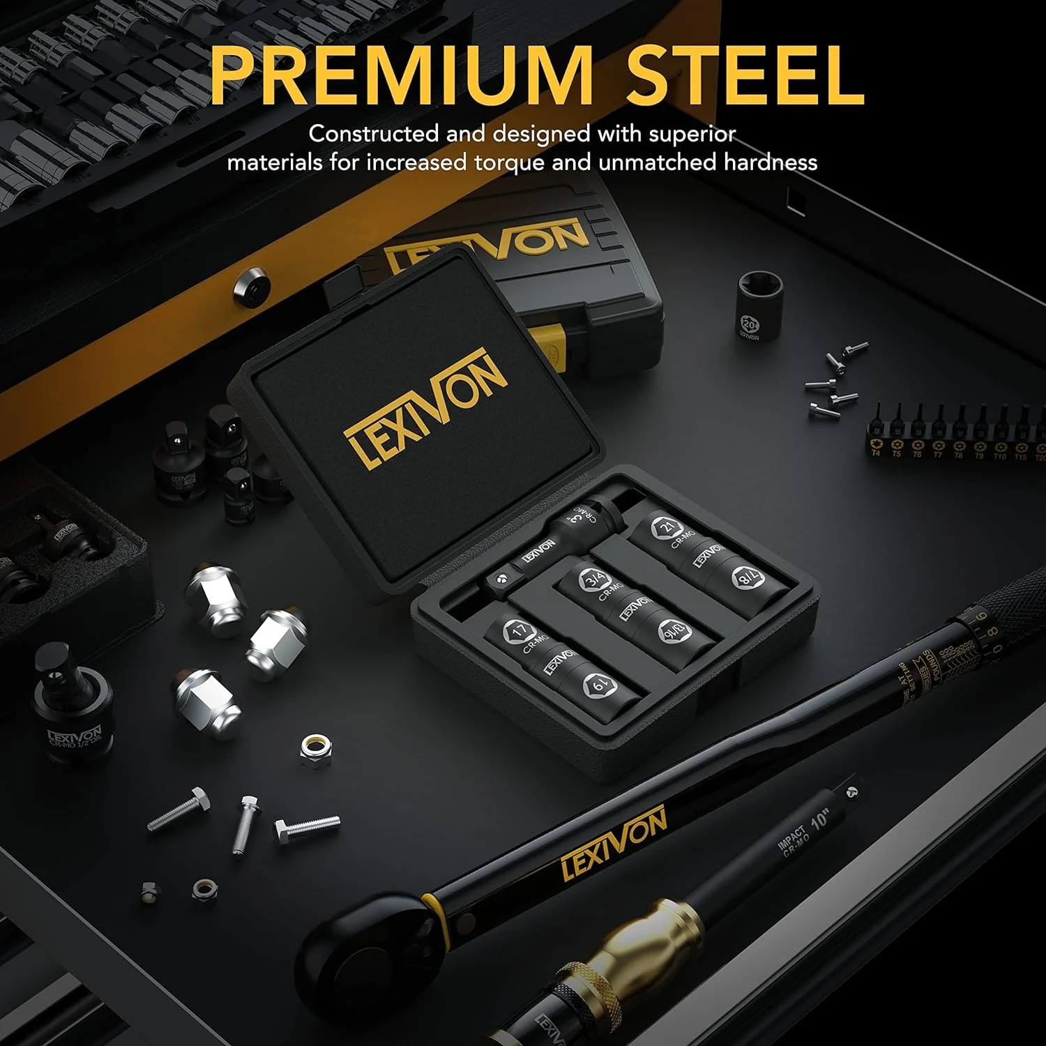 32-Piece Master HEX Bit Socket Set - Premium S2 Alloy Steel