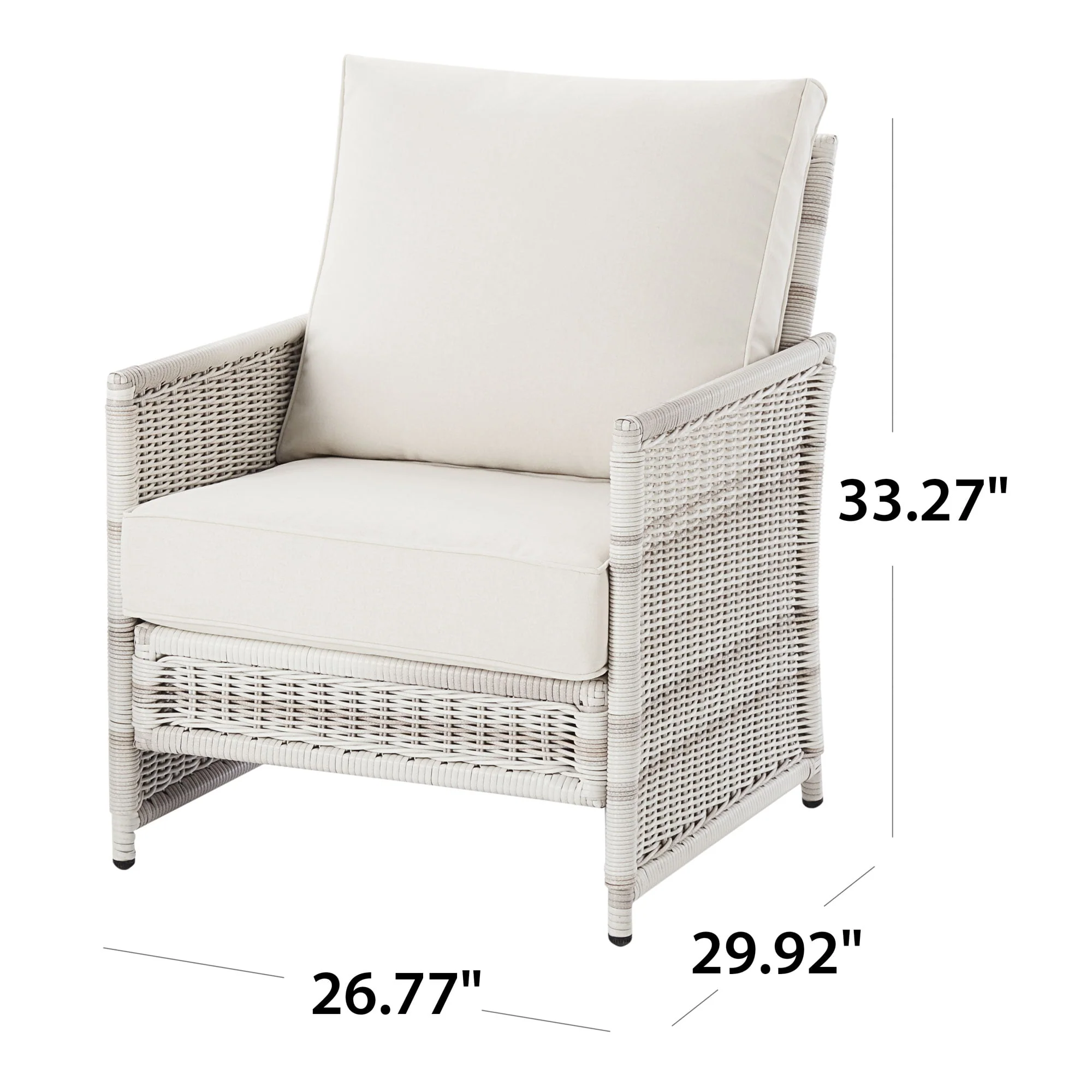 4-Piece Wicker Outdoor Conversation Set, Chair and Loveseat