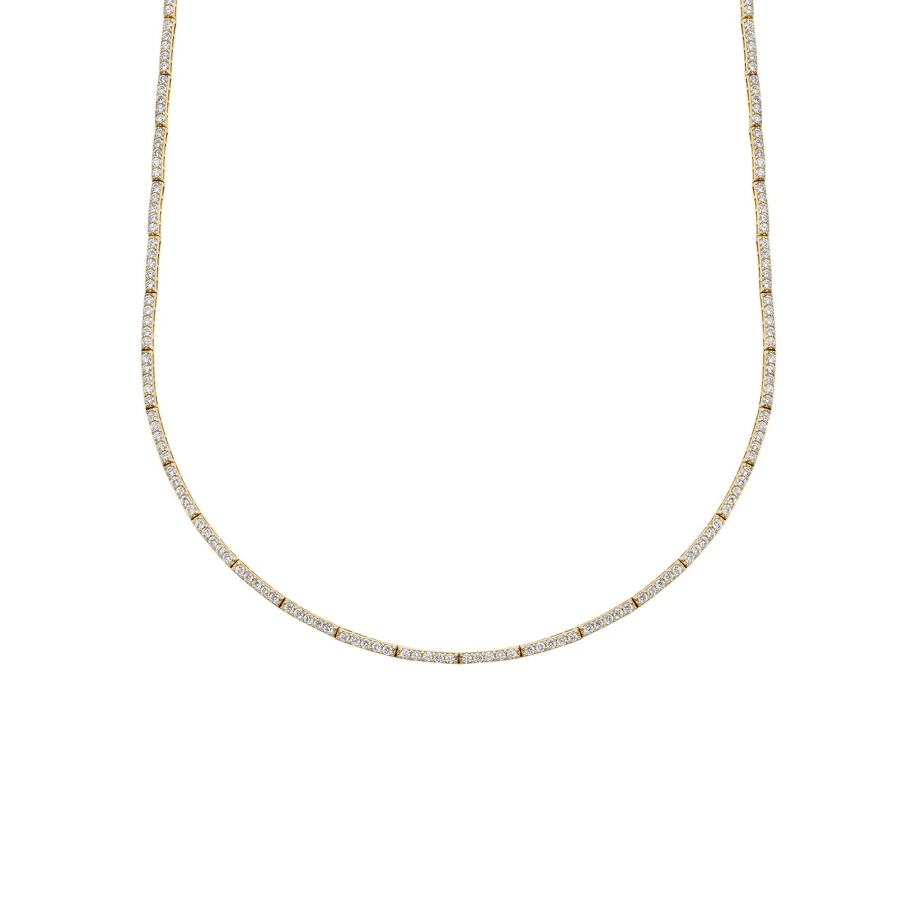 Perfect Eternity Necklace 1.5mm - White Diamond / 14k Yellow Gold