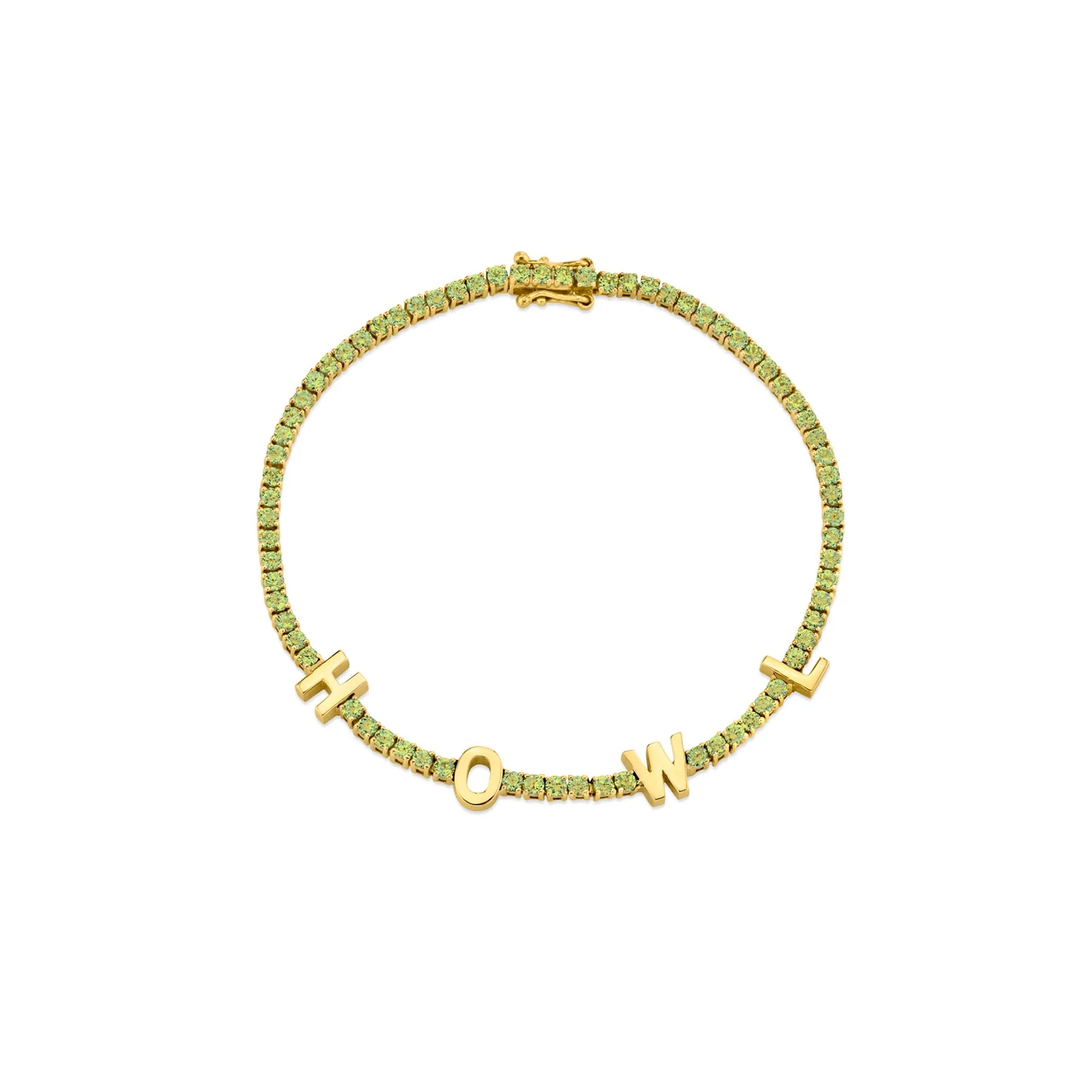 The Perfect Personalized Tennis Bracelet - Peridot / 14k Yellow Gold