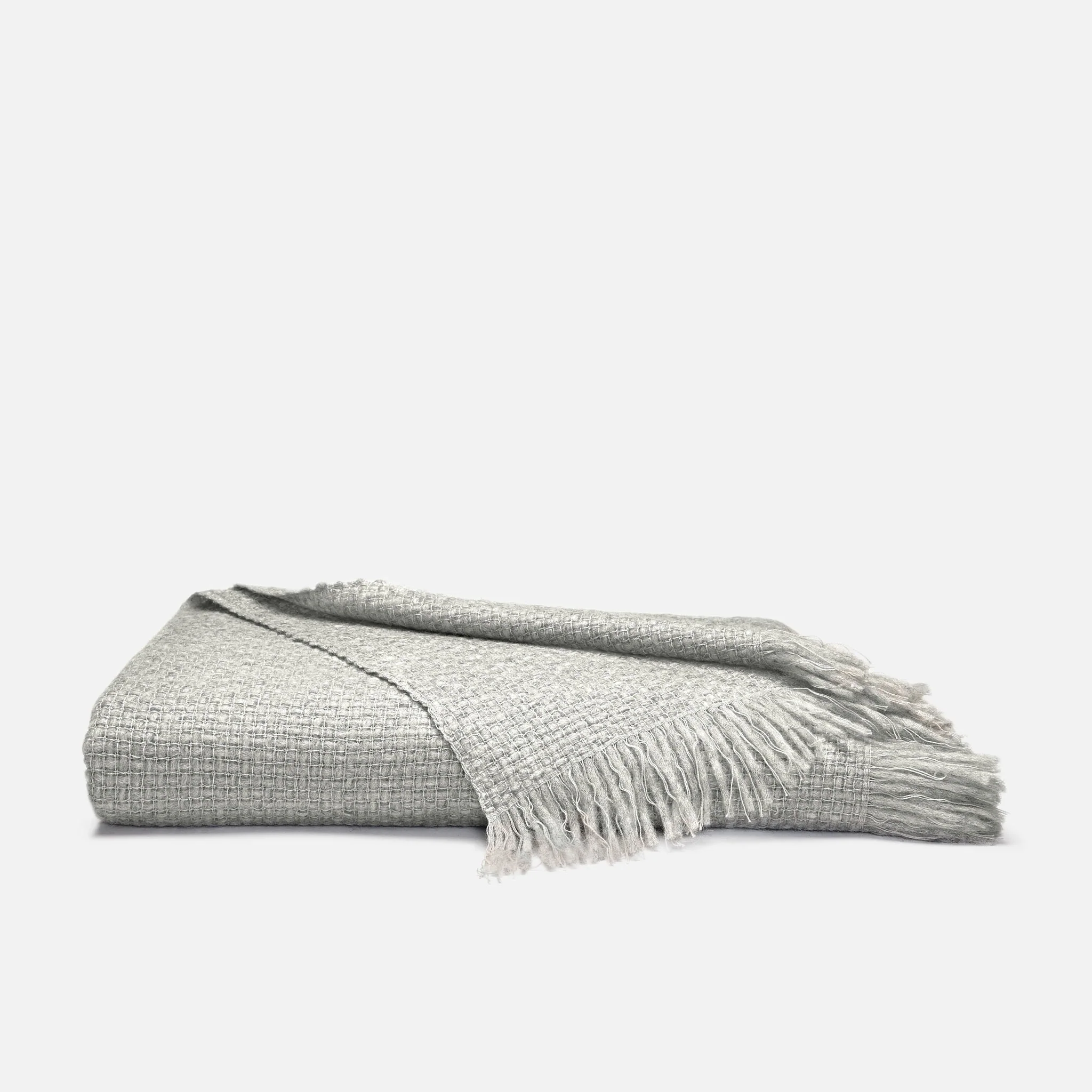 Basketweave Alpaca Throw Blanket