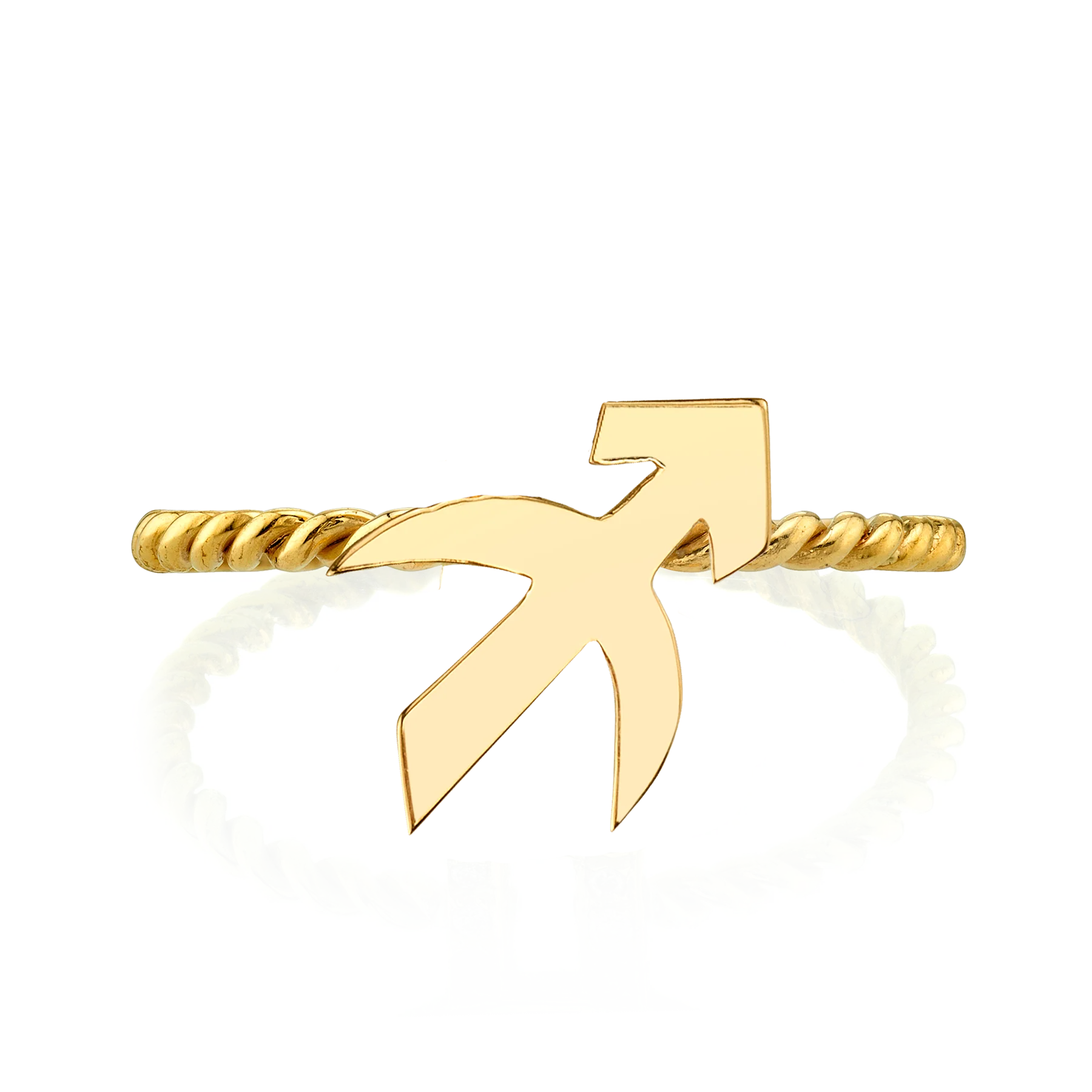 Zodiac Station Ring - 14k Yellow Gold