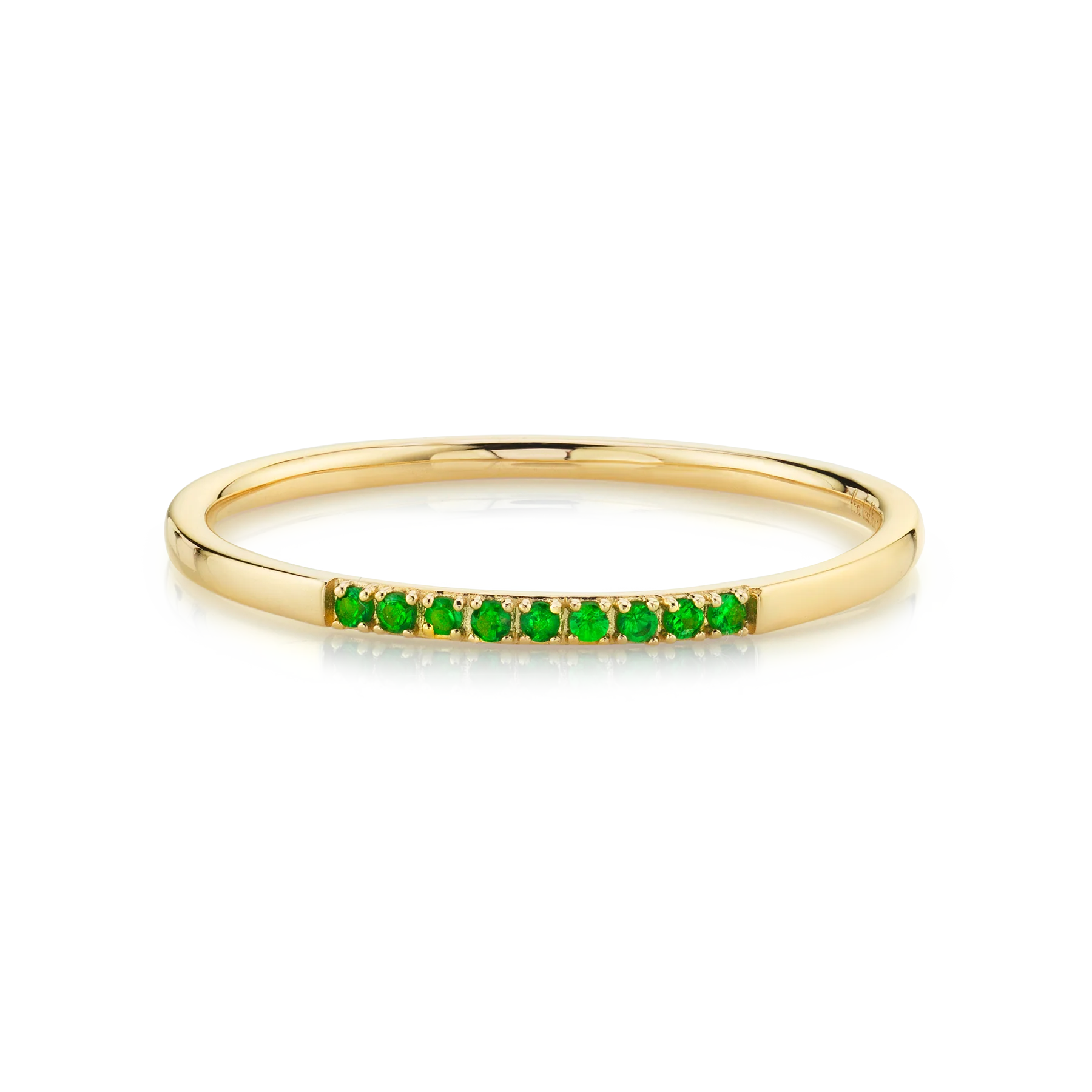 Partial Eternity Band - Tsavorite / 14k Yellow Gold