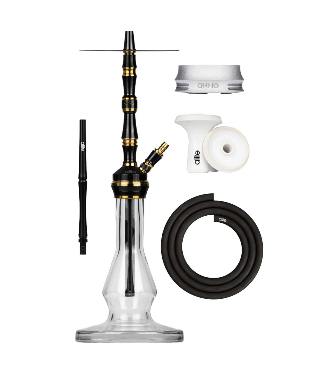 Elite Swiss Lounge Hookah - Black/Gold