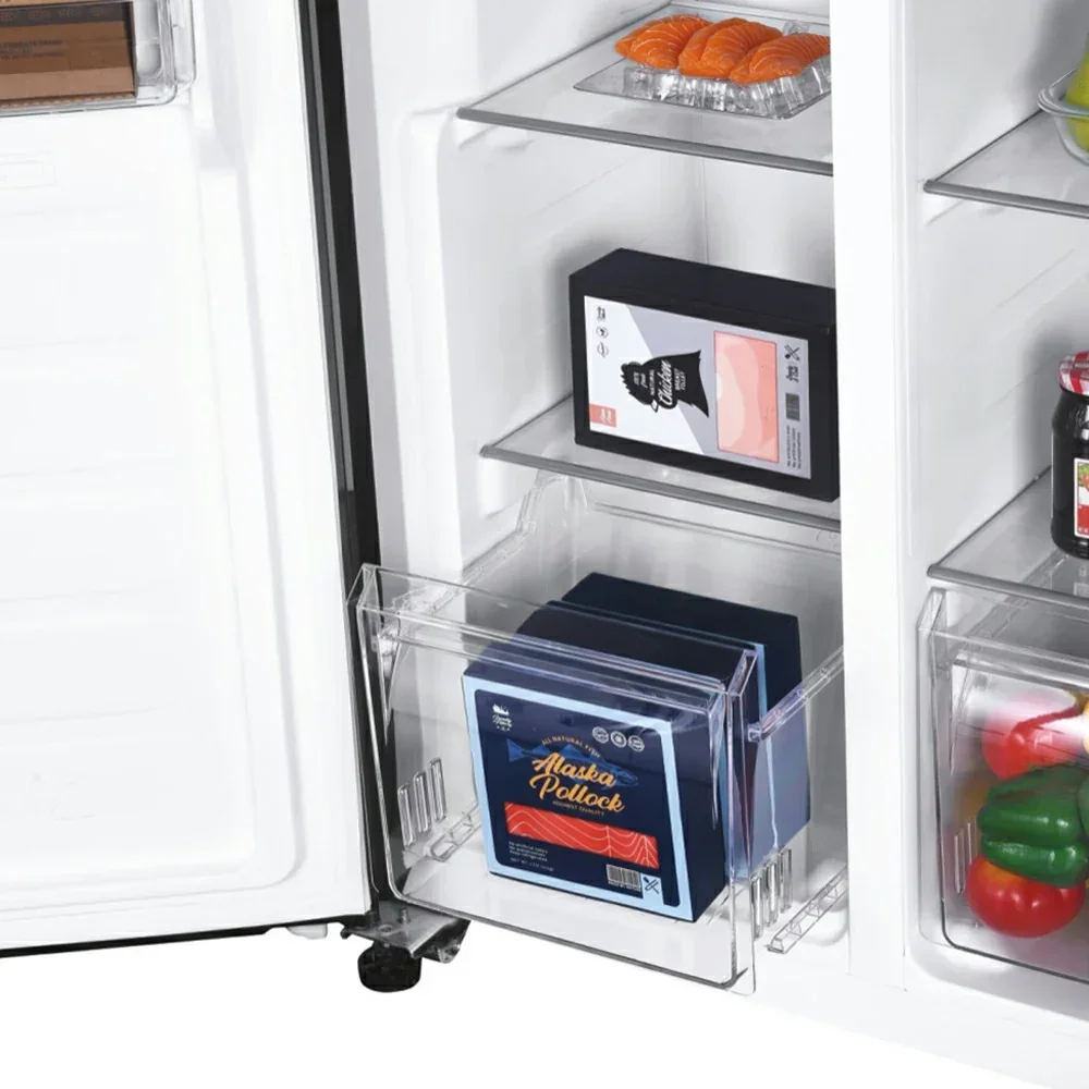 Candy American Fridge Freezer Frost Free Black | CHSBSV5172EBKN